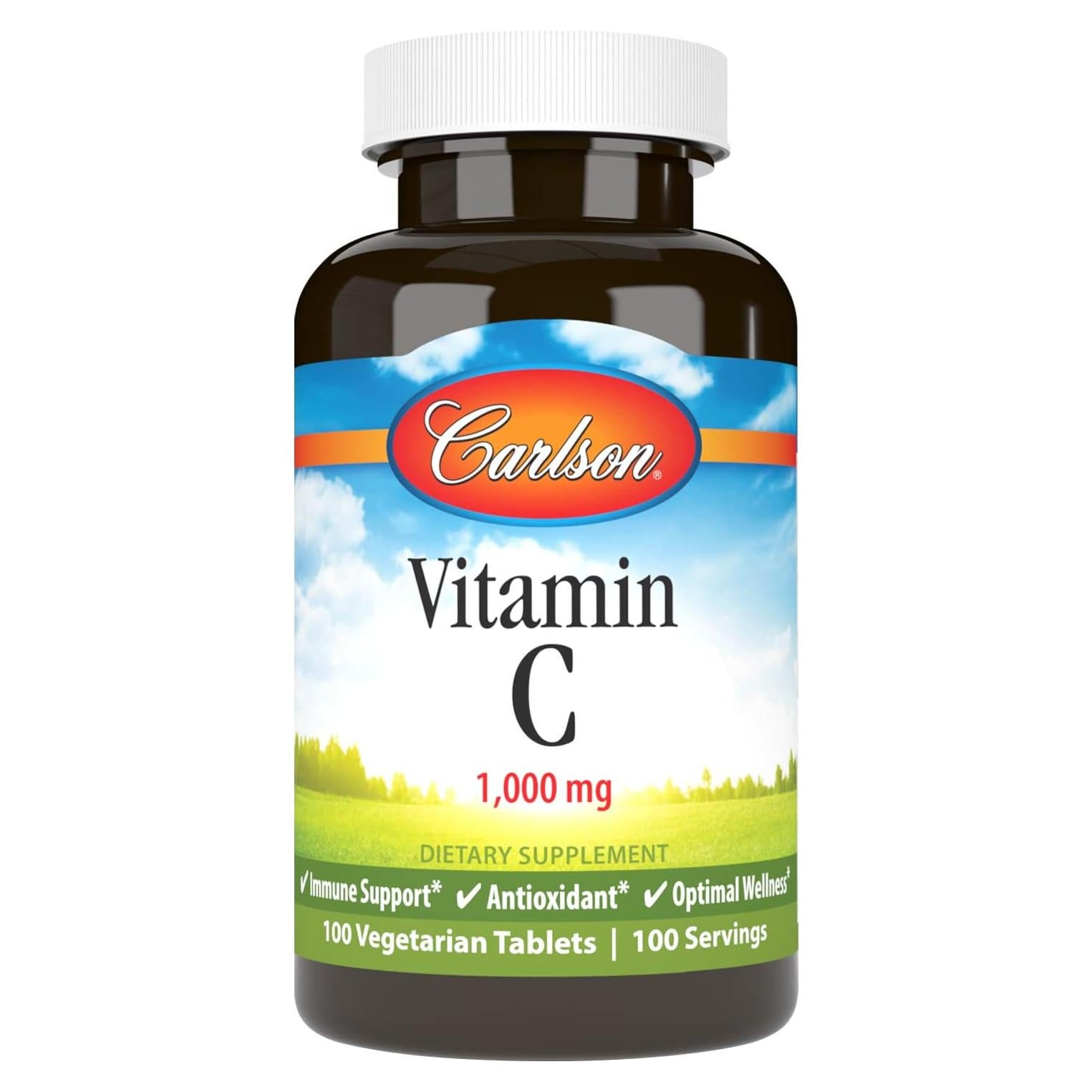Vitamina C 1000 mg Carlson - 100 Tabletas Antioxidante