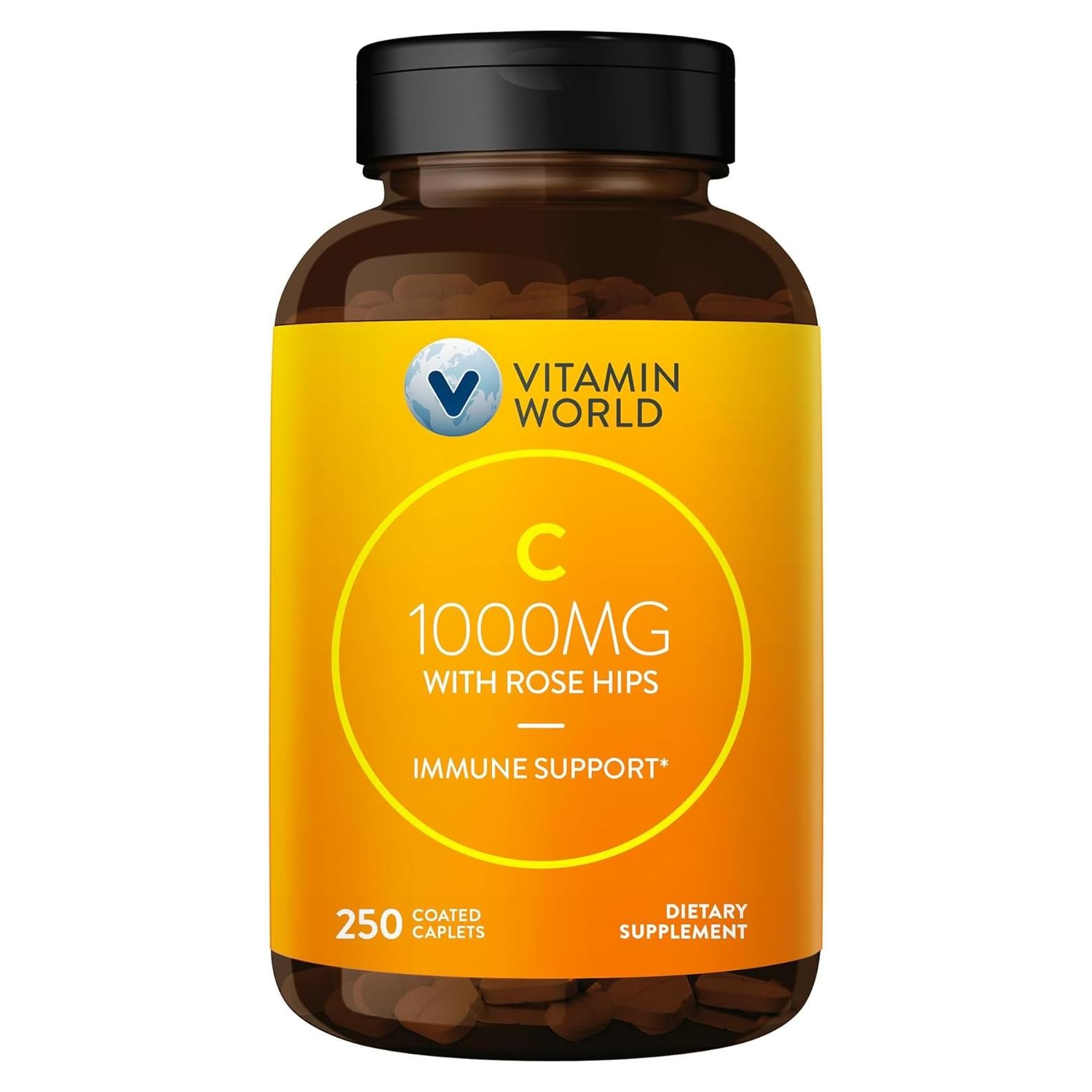 Vitamin World Vitamina C 1000 mg con Bioflavonoides 250 Tabletas