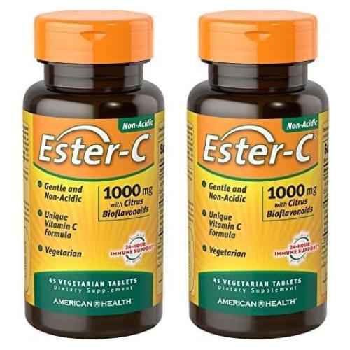 Tabletas Ester-C Salud Americana con Bioflavonoides 90 Unidades