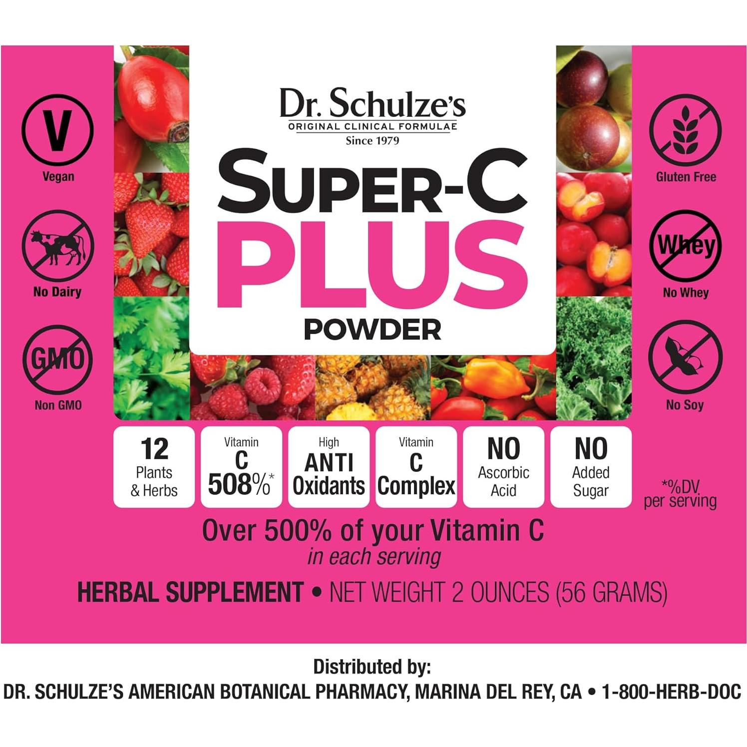 Dr. Schulze Super-C Plus Polvo 56.7 g | Vitamina C Natural