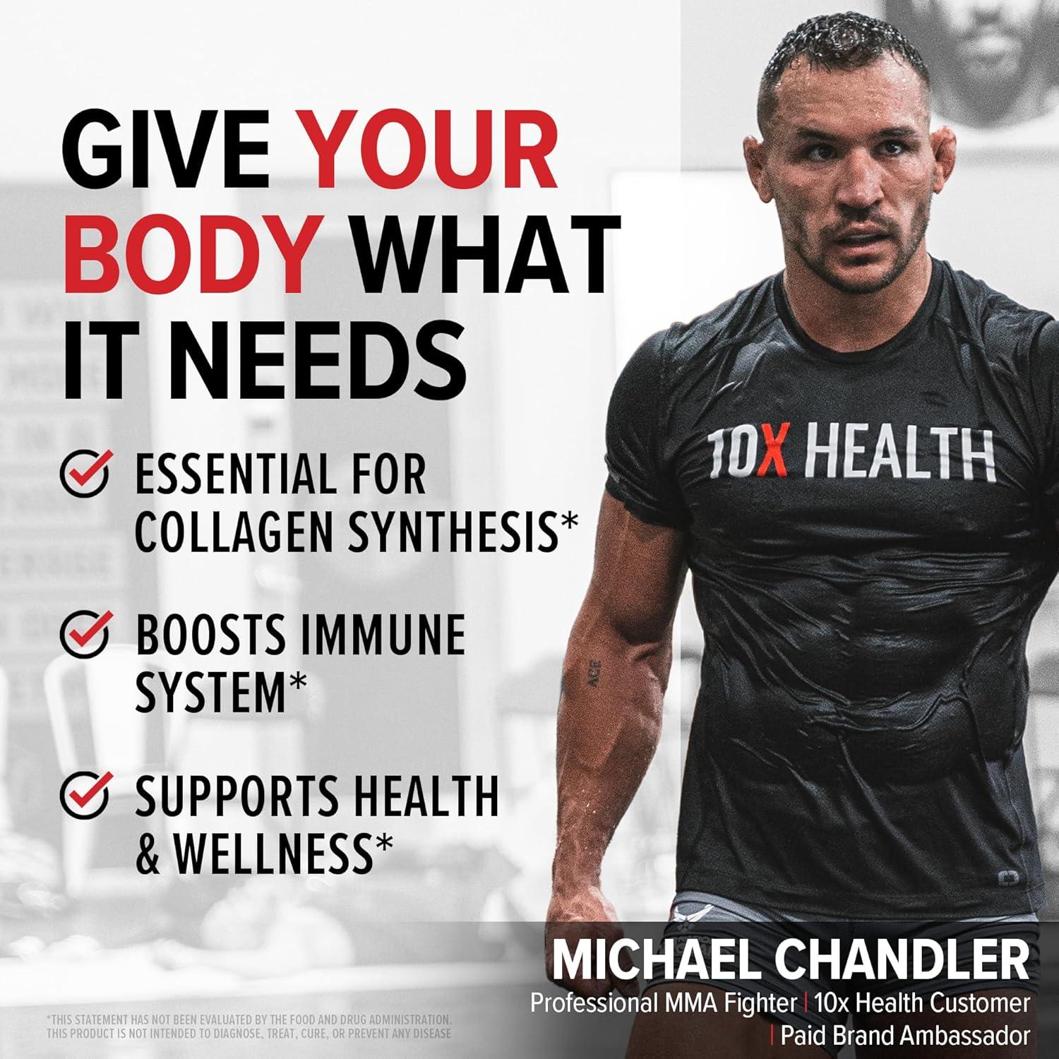 Vitamina C 1000mg 10X Health - 120 Cápsulas Antioxidantes