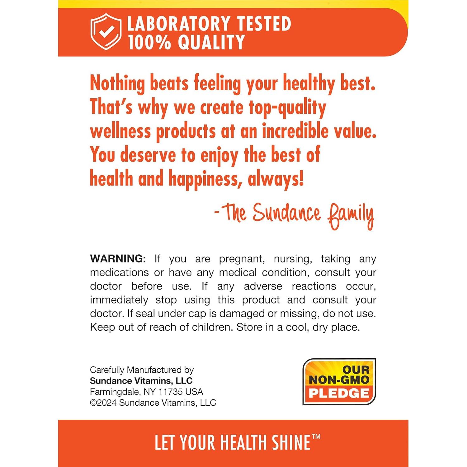 Vitamina C 1000mg con Rosa Mosqueta Sundance | 60 Tabletas