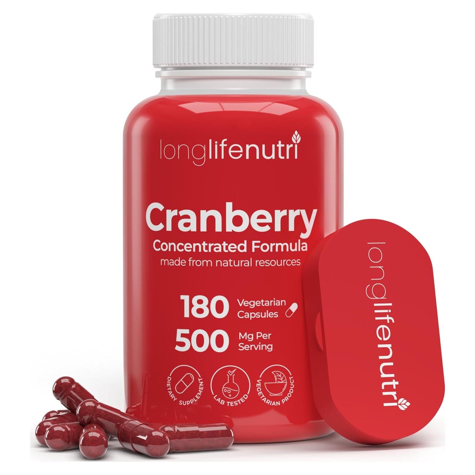 Extracto de Arándano LongLifeNutri 500mg - 180 Cápsulas Vegetarianas