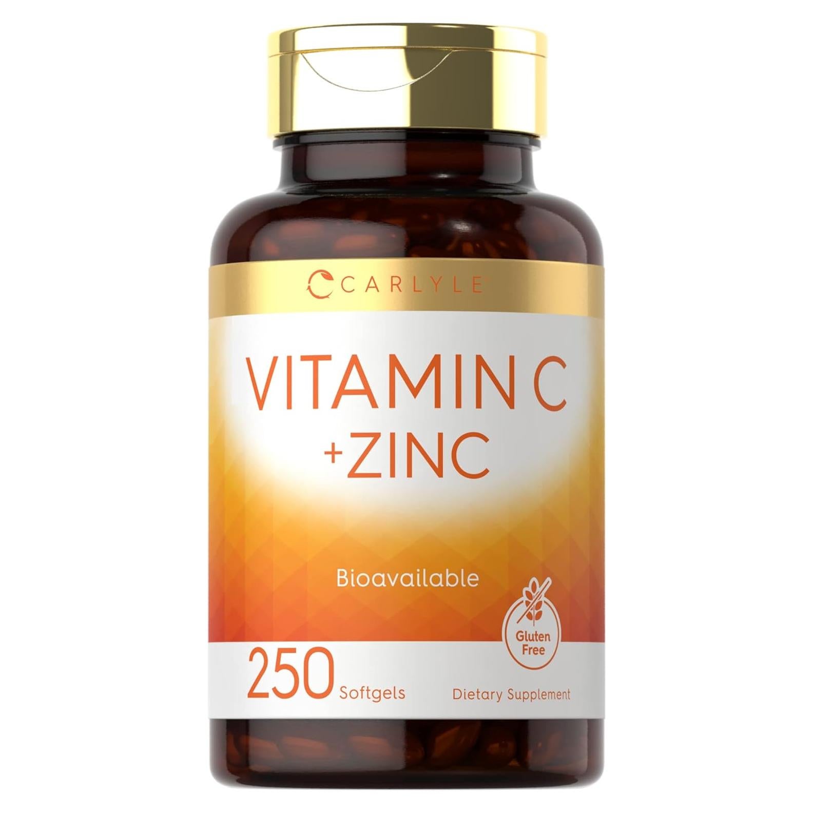 Carlyle Vitamina C con Zinc 250 Gelatinas Blandas 180mg/100mg