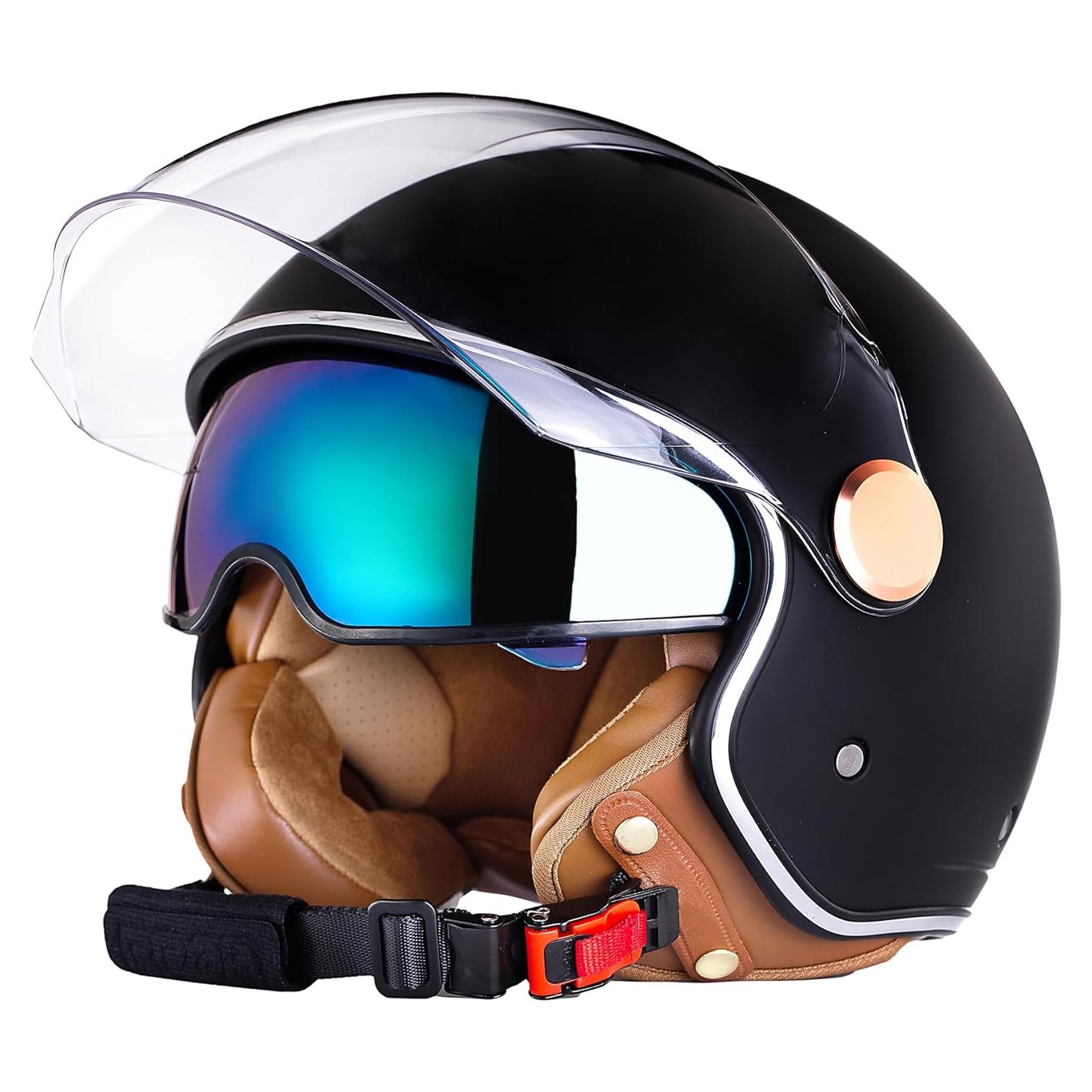 Casco de Motocicleta Pretoee PT-AIR 06 Retro 3/4 Unisex