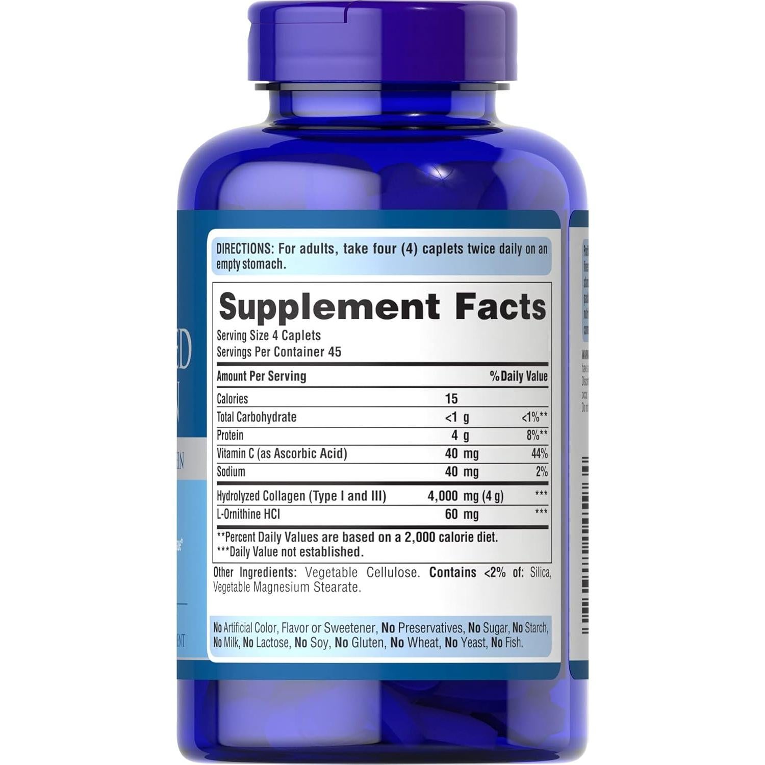 Colágeno Hidrolizado Puritan's Pride 1000 mg 180 tabletas