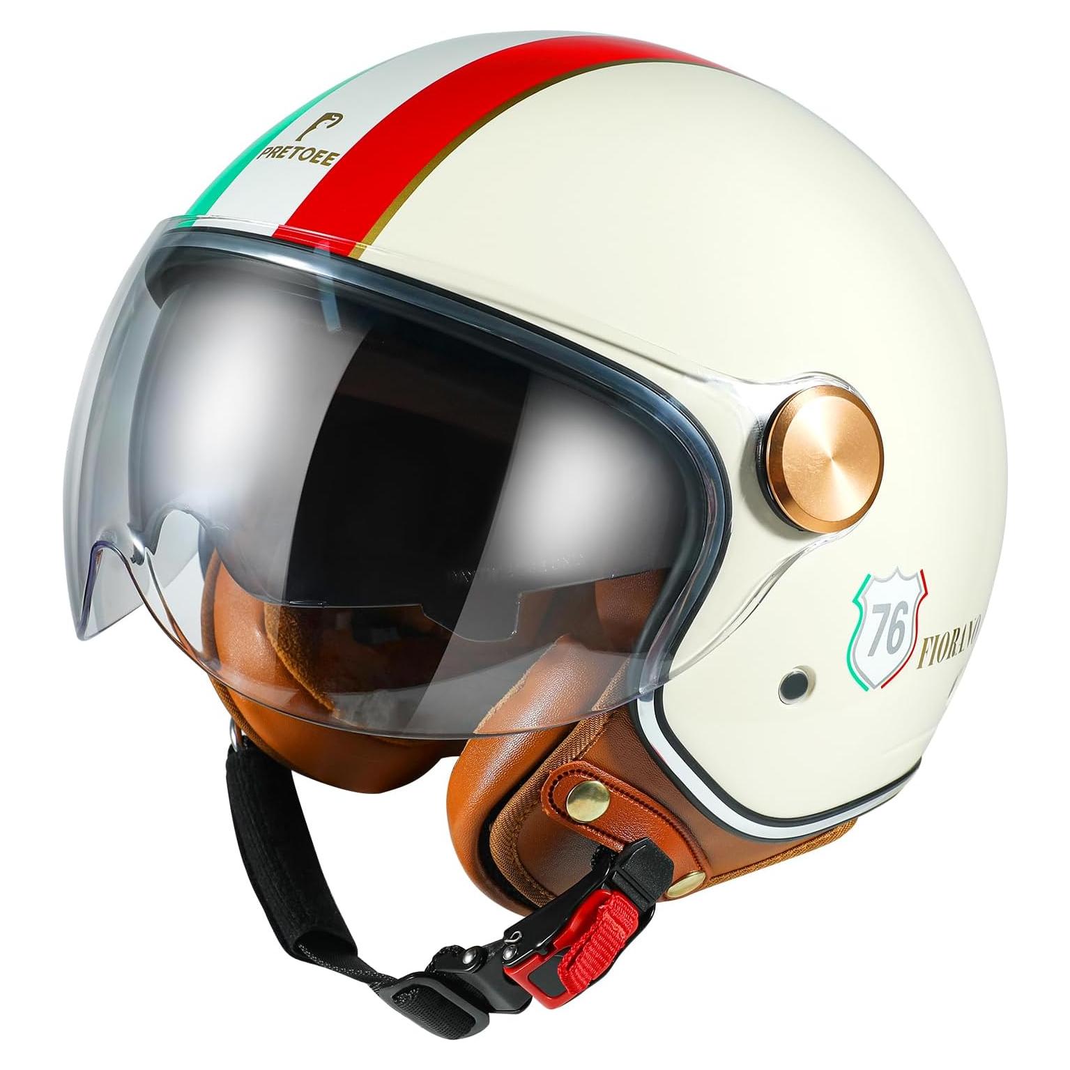 Casco de Motocicleta Pretoee PT-AIR 06 Retro 3/4 Unisex