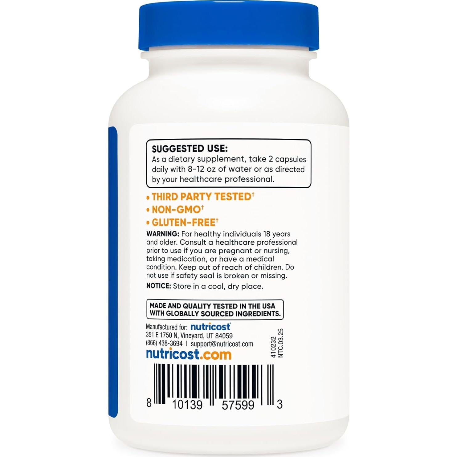 Nutricost Vitamina C Liposomal 1500mg 120 Cápsulas Veganas