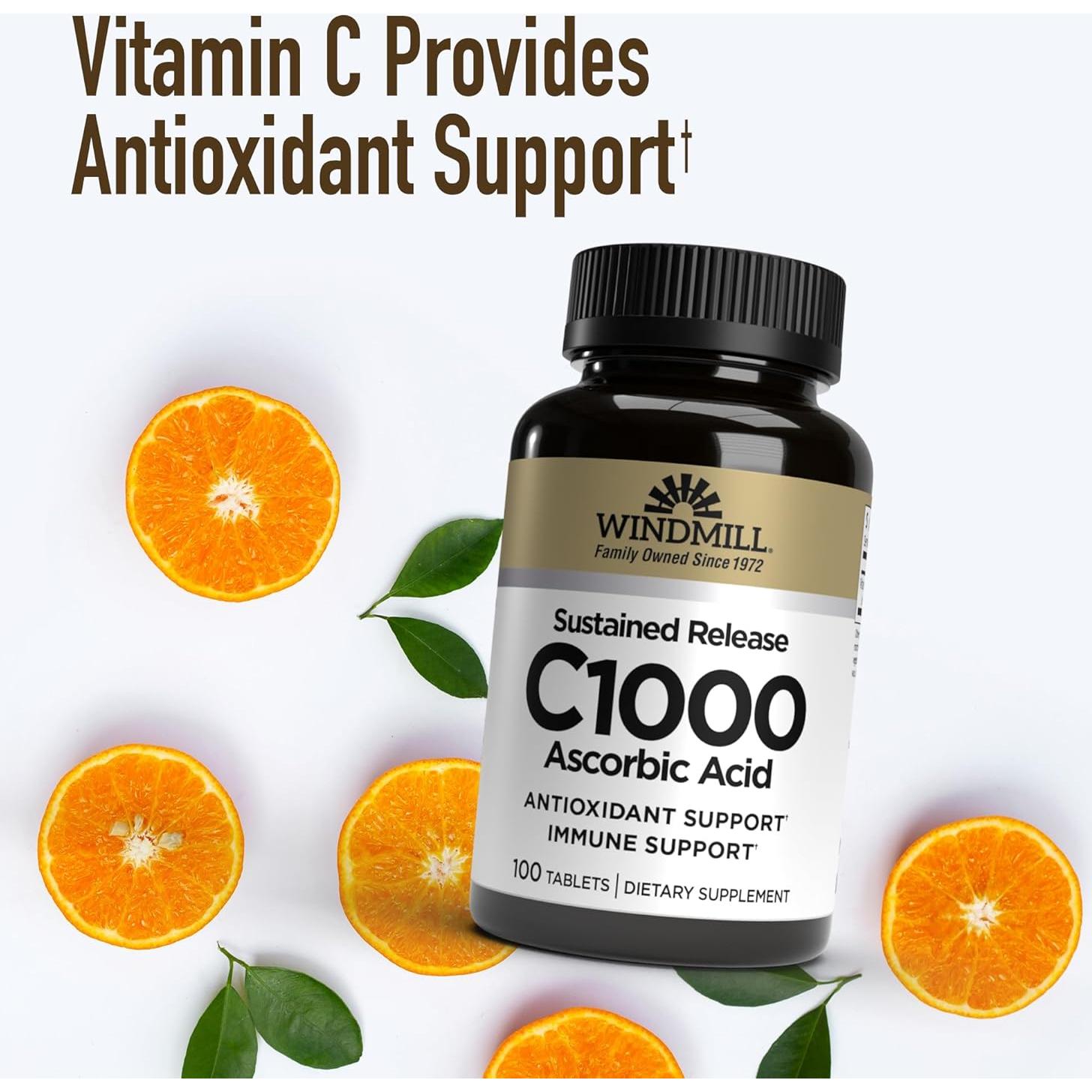Tabletas de Vitamina C 1000 mg Windmill 100 Porciones