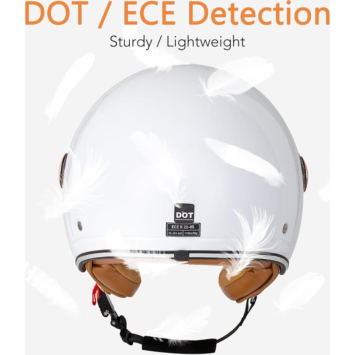 Casco de motocicleta Pretoee PT-AIR 06 3/4 unisex negro/blanco