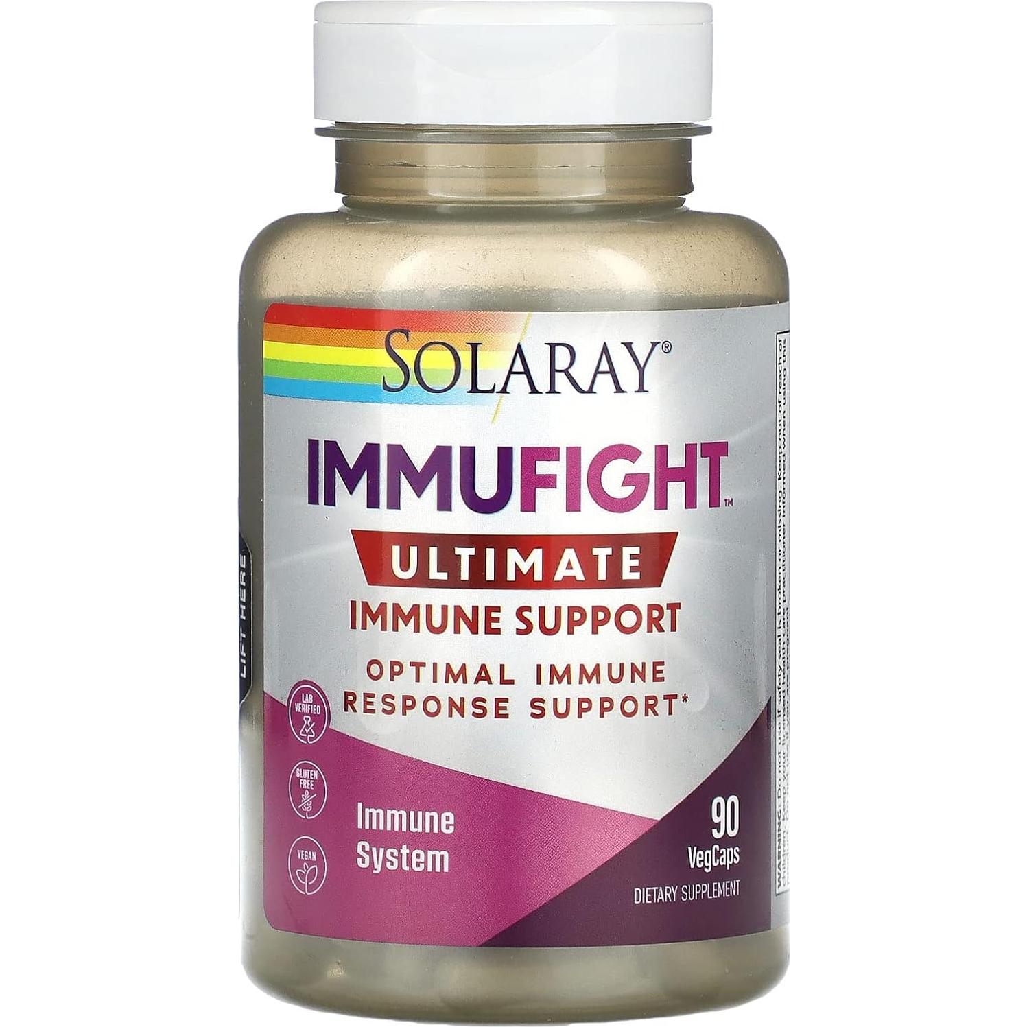 Solaray Immufight Soporte Inmunológico 90 VegCaps con Vitamina C y D