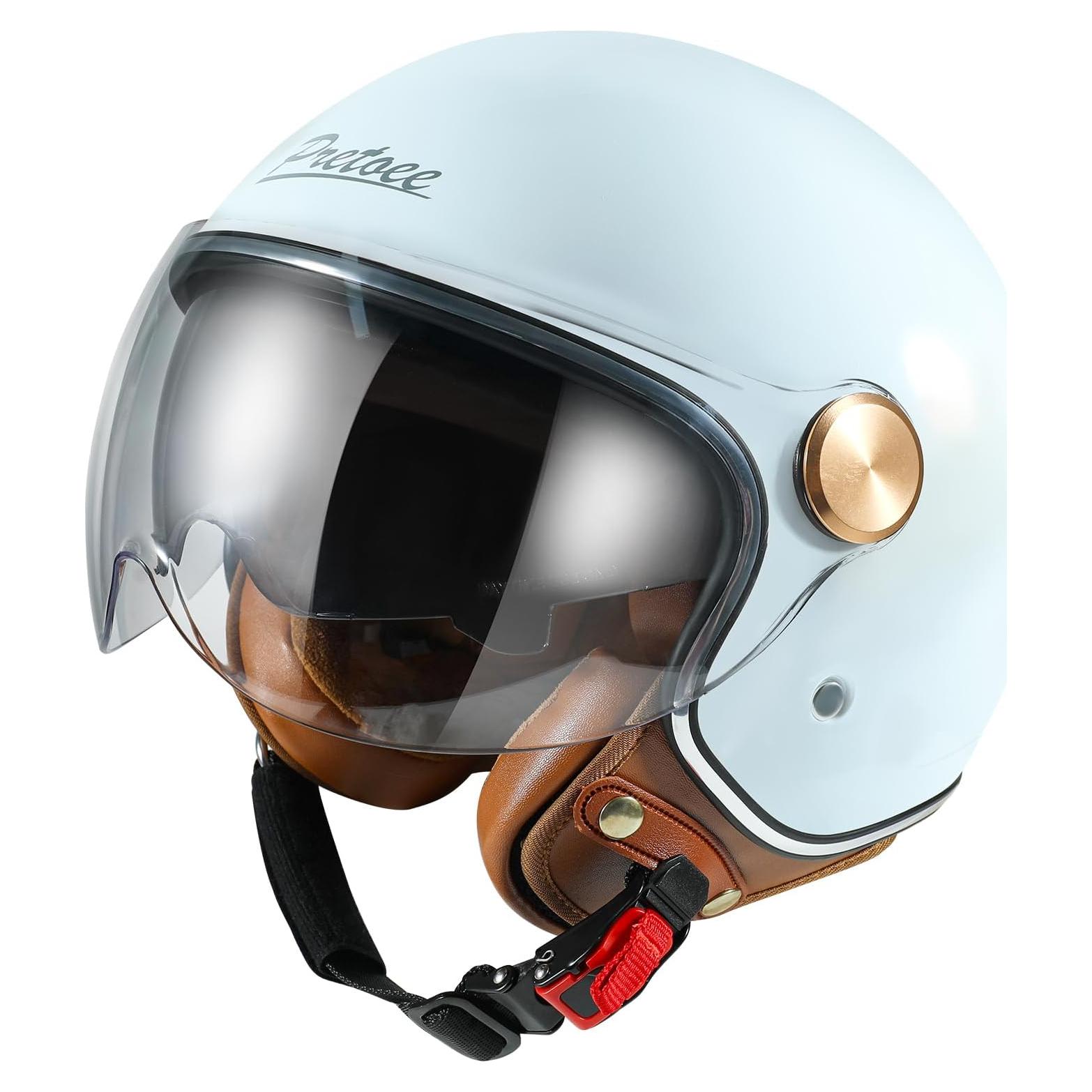 Casco de Motocicleta Pretoee PT-AIR 06 Retro 3/4 Unisex