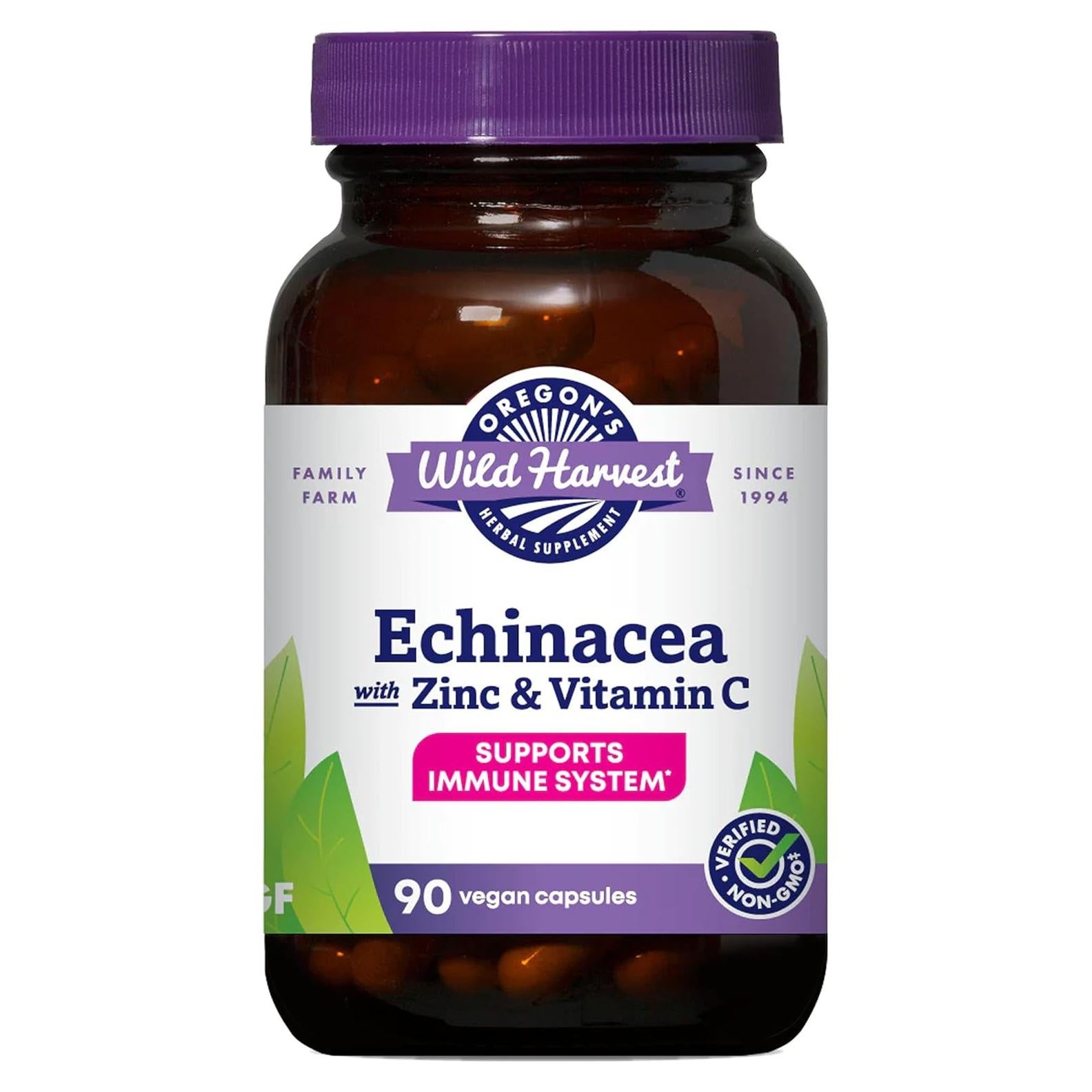 Cápsulas de Echinacea Oregon's Wild Harvest con Zinc y Vitamina C