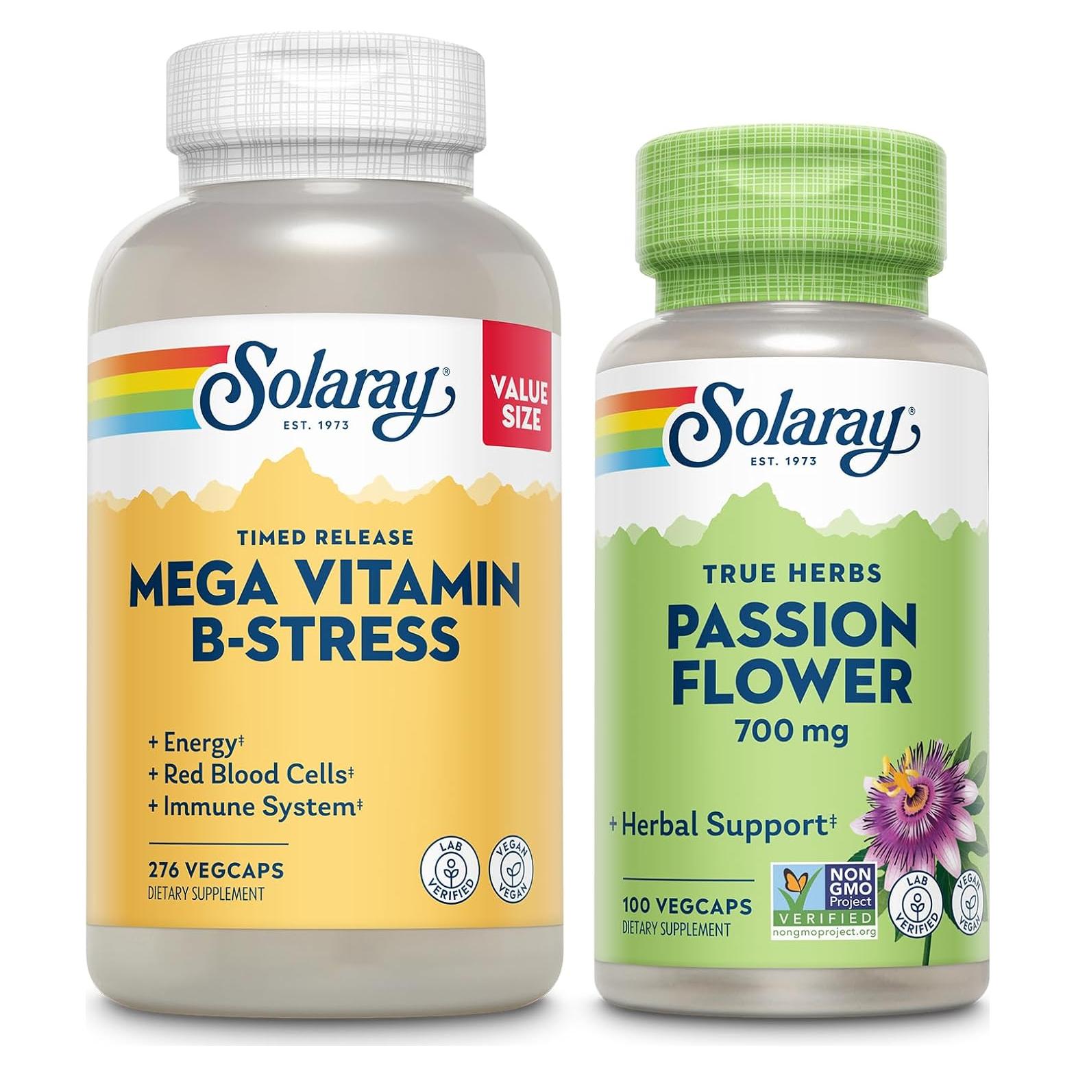 Solaray Mega Vitamina B Estrés 100 Cápsulas Veganas