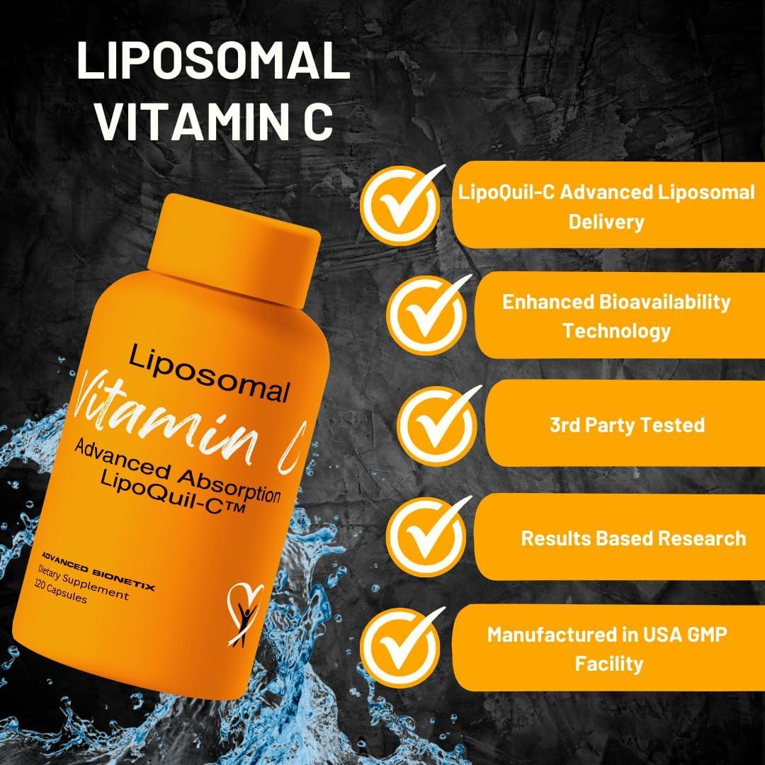 Suplemento de Vitamina C Liposomal Advanced Bionetix 120 Cápsulas 1000mg