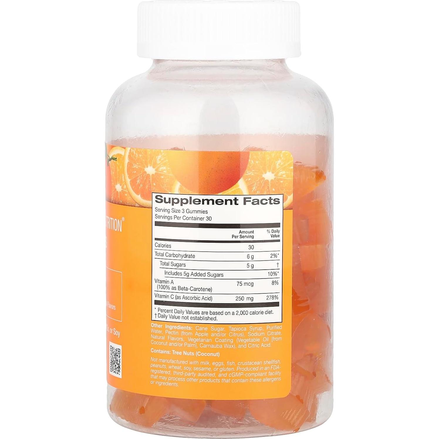 Gomitas Vegetarianas de Vitamina C 250 mg California Gold