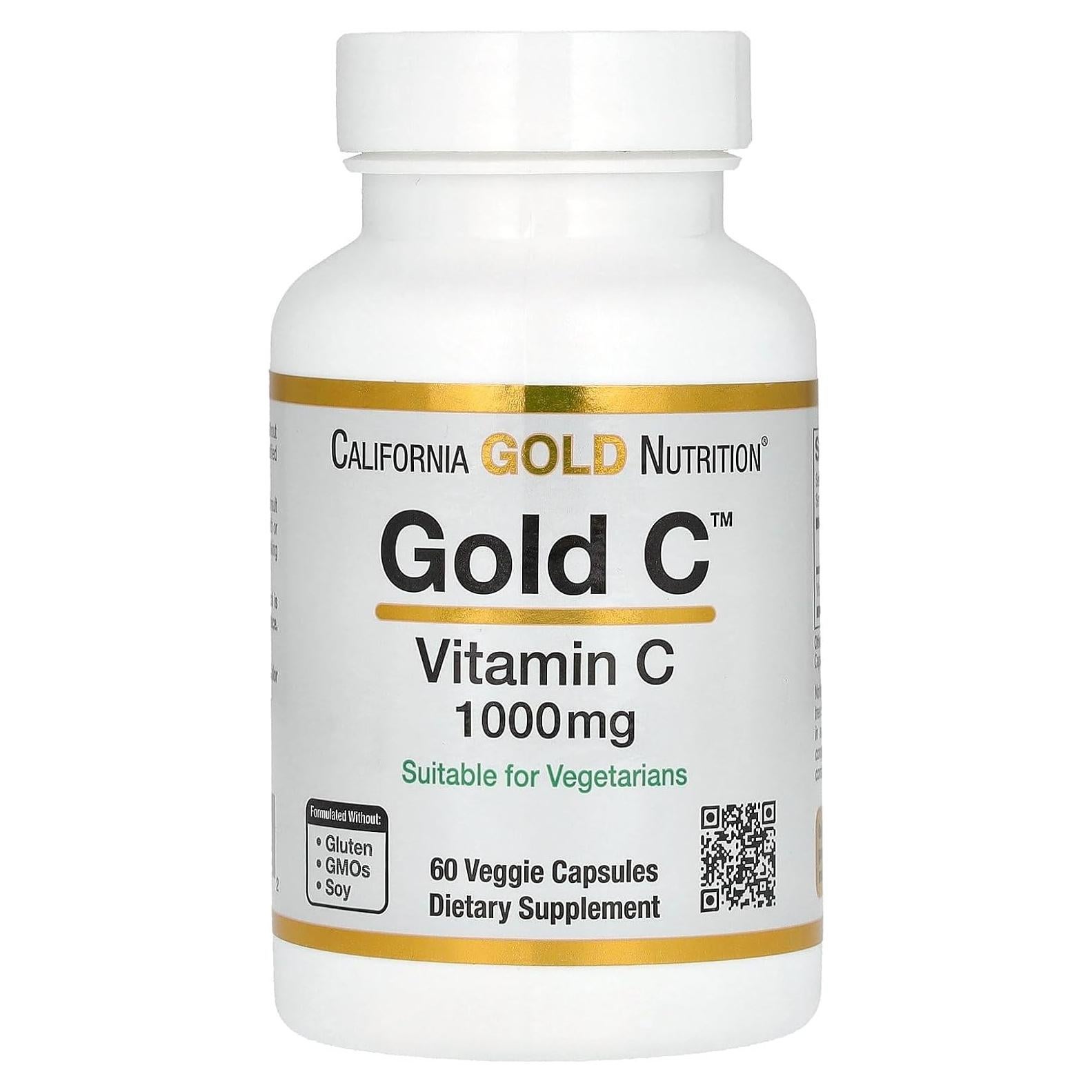 Vitamina C Oro C California Gold Nutrition 1000 mg 60 Cápsulas
