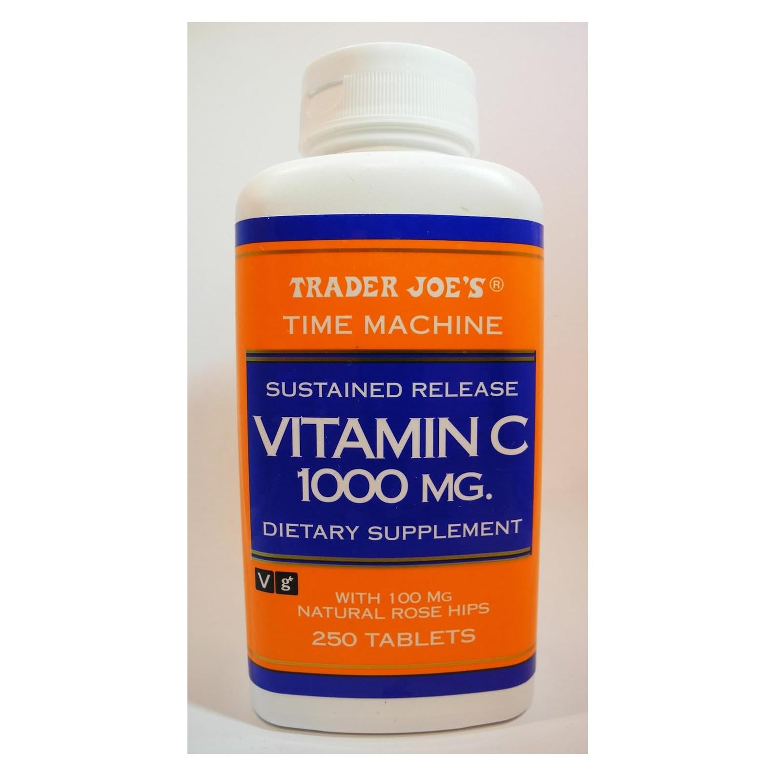 Suplemento de Vitamina C 1000mg Trader Joe's 250 Tabletas