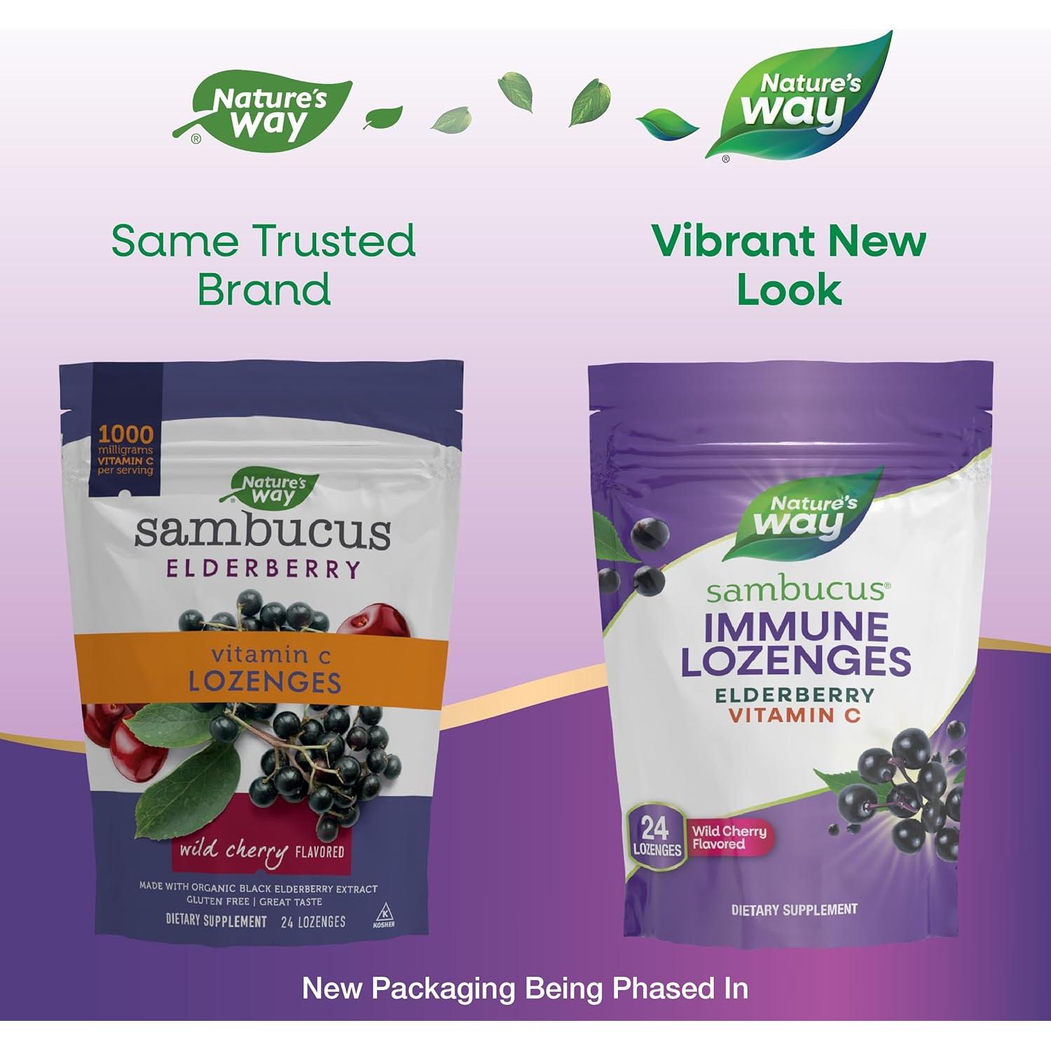 Pastillas de Saúco Nature's Way 1000 mg Vitamina C 72 Unidades