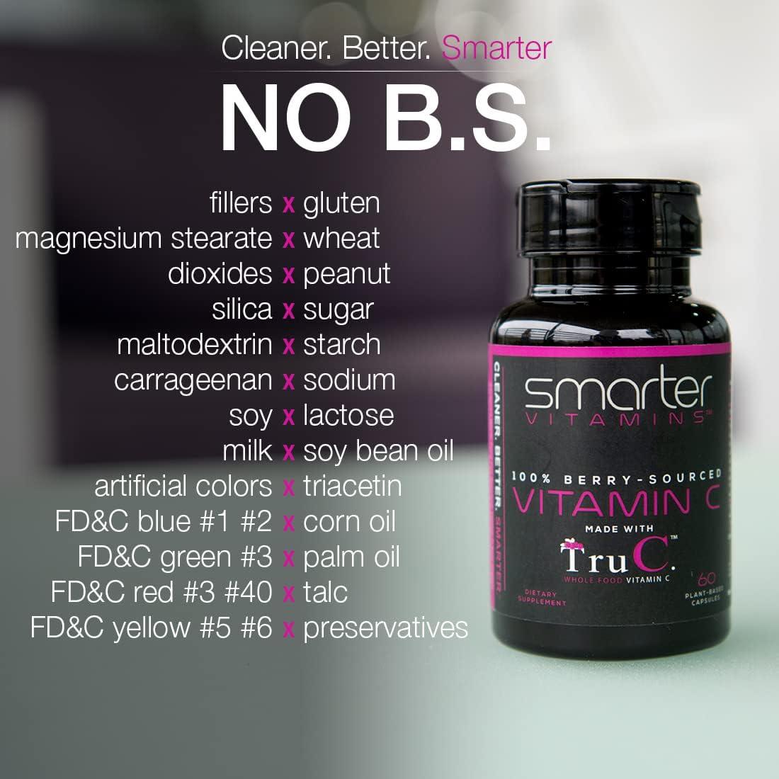 Vitamina C Cruda SmarterVitamins 300 Cápsulas Veganas