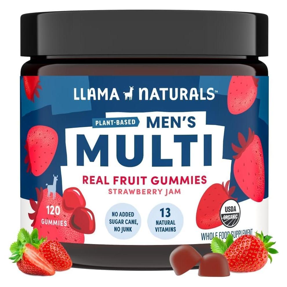 Multivitamina Vegana para Hombres Llama Naturals 120 Gomas Fresa
