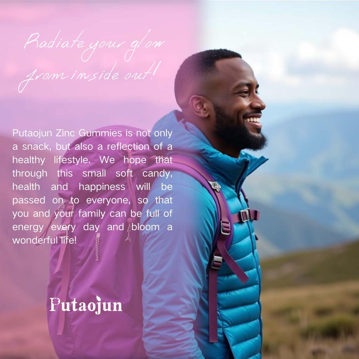 Gomitas de Zinc Veganas Putaojun 60 Unidades Sabor Fresa