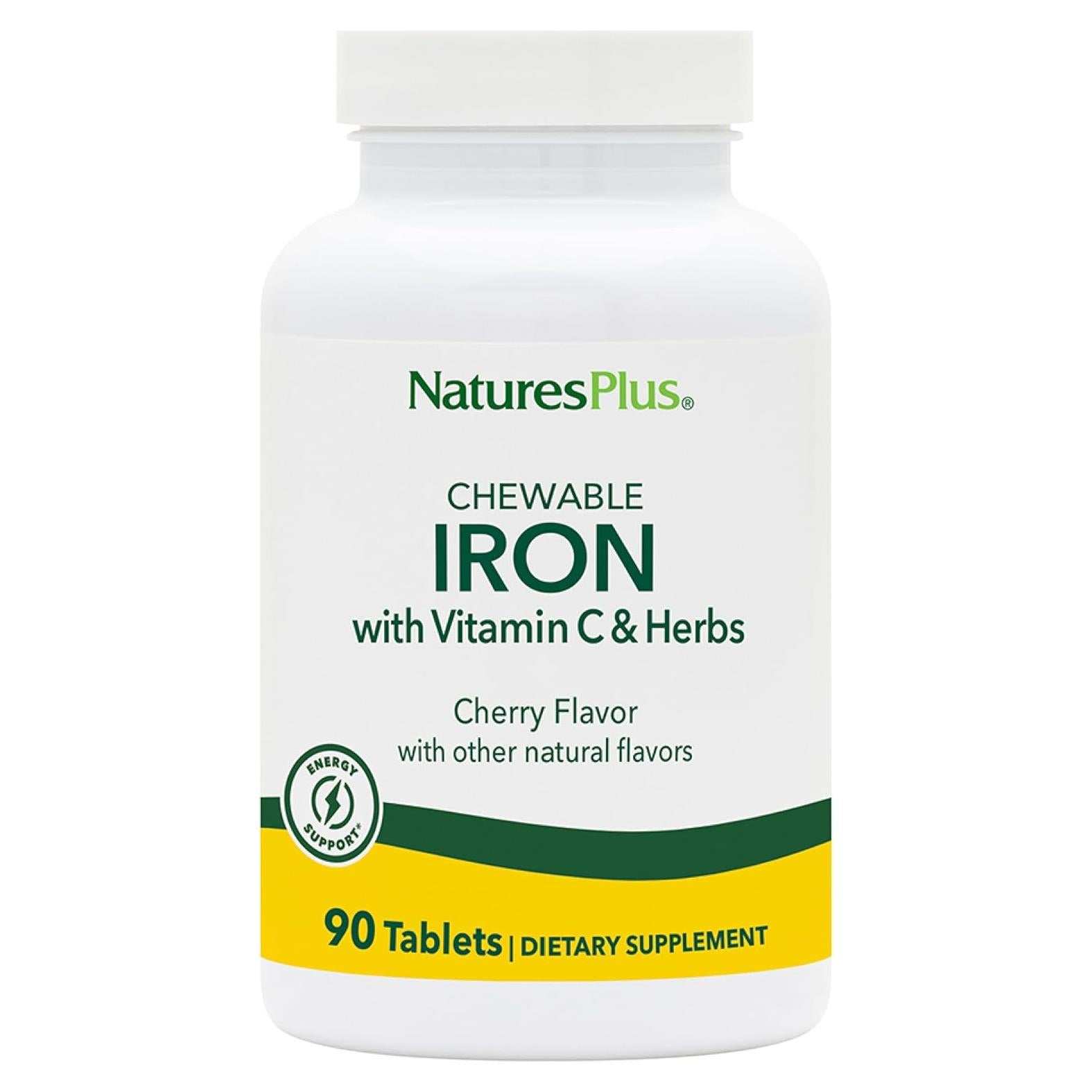 Suplemento de Hierro Masticable NaturesPlus Cereza 90 Tabletas