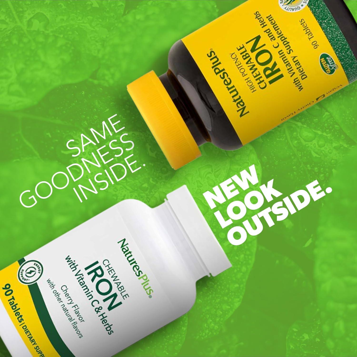 Suplemento de Hierro Masticable NaturesPlus Cereza 90 Tabletas