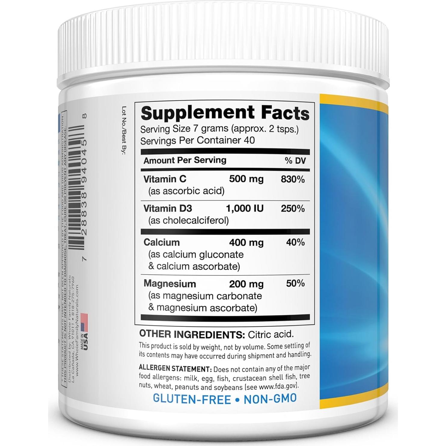 Suplemento en polvo CalMag Plus - Calcio y Magnesio 280g