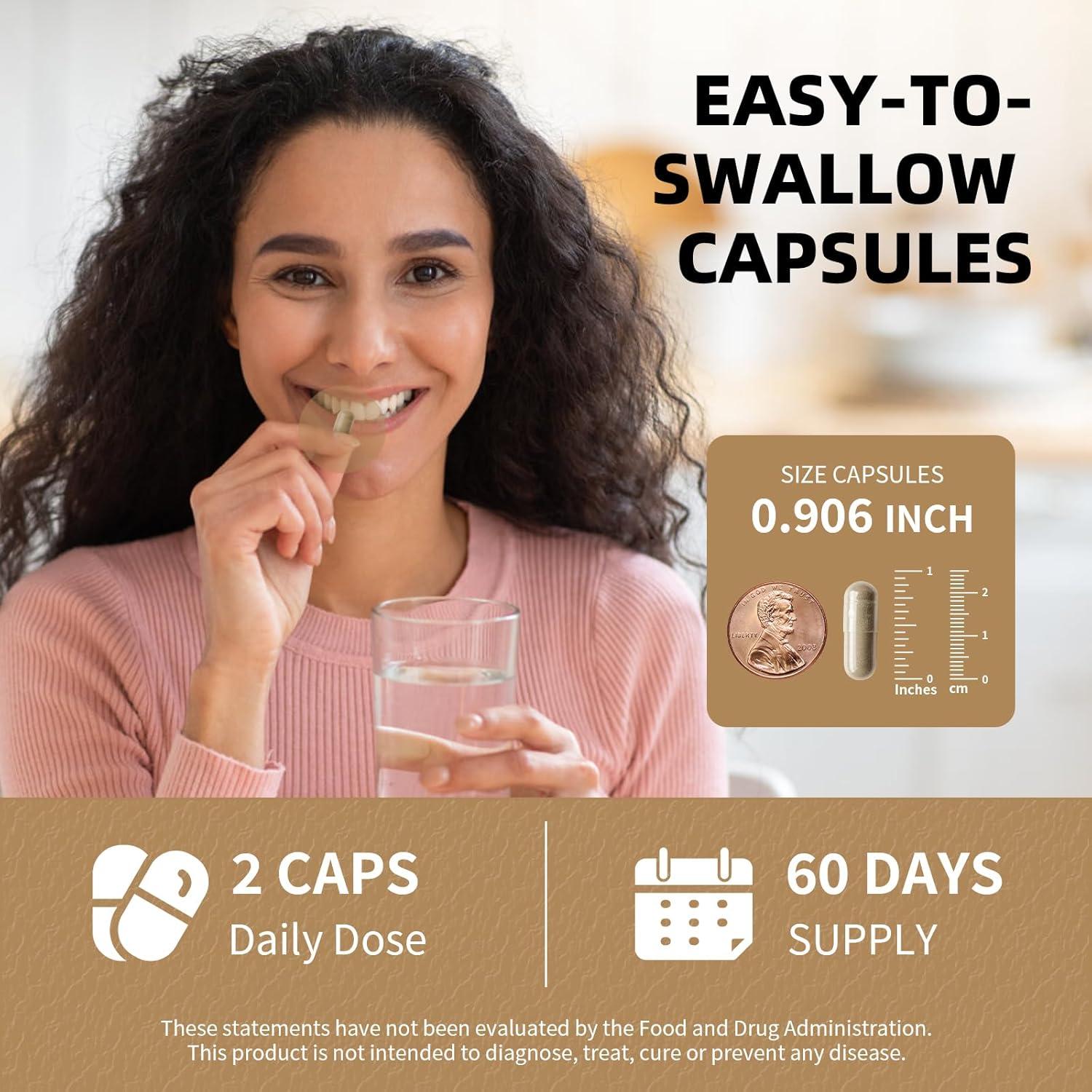 Suplemento de Cortisol 10-en-1 Lukaree 120 Cápsulas Veganas