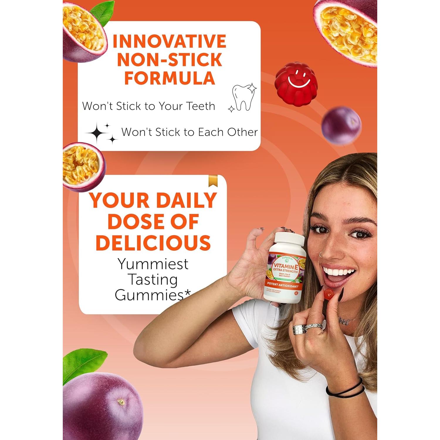 Gominolas de Colágeno Lunakai con Vitamina E 250 mg - 60 Unidades