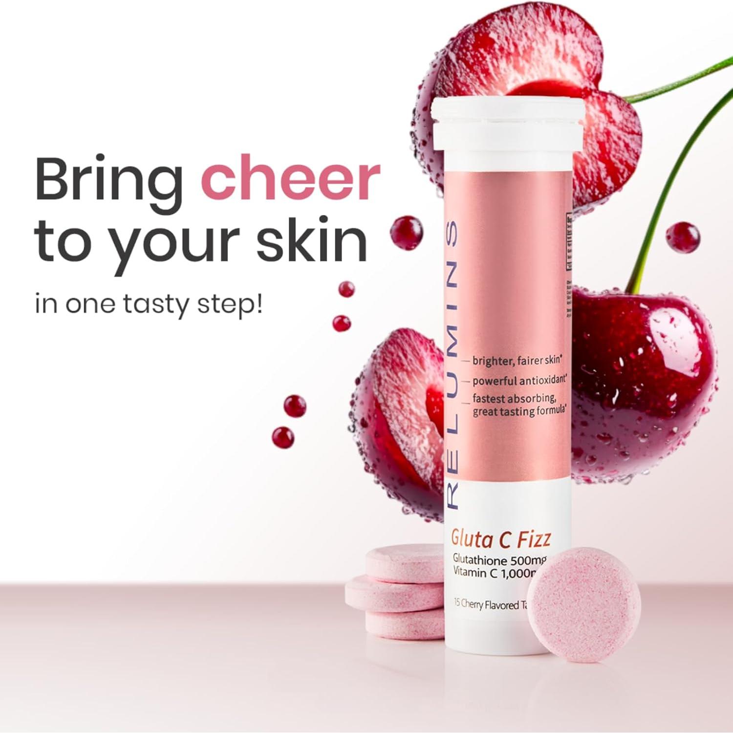Relumins Gluta C Fizz - Suplemento de Glutatión 1000mg - 30 Tabletas