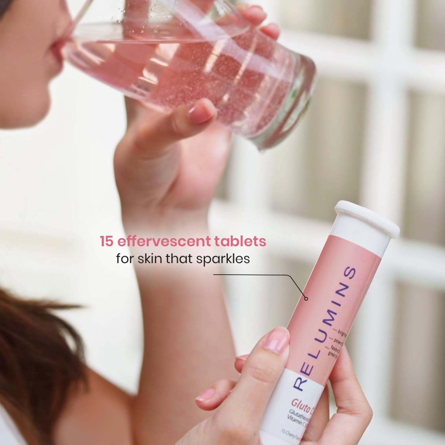 Relumins Gluta C Fizz - Suplemento de Glutatión 1000mg - 30 Tabletas