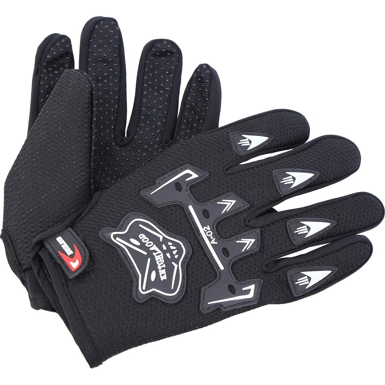 Casco de Motocross Senhill Grande Amarillo con Guantes y Gafas