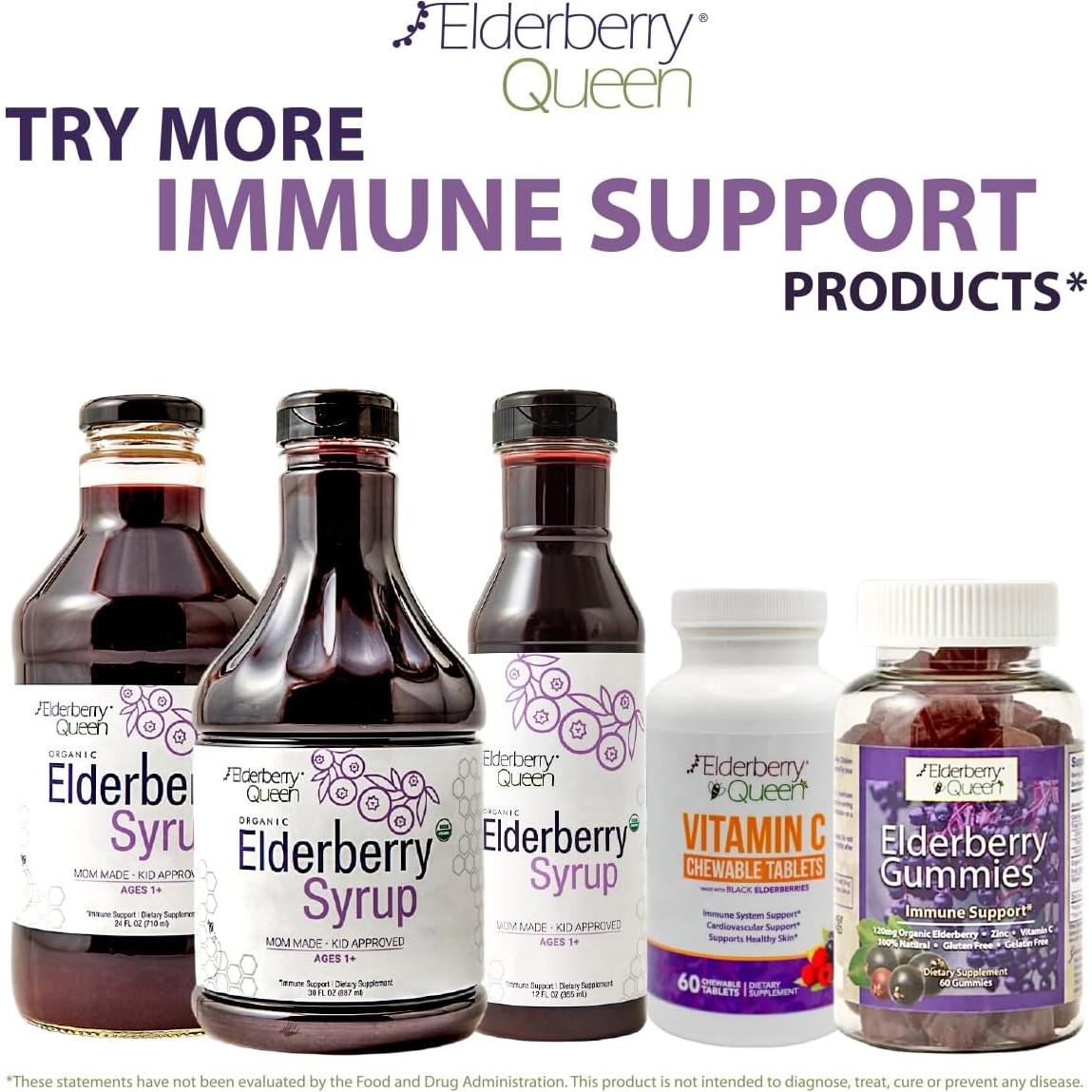 Vitamina C Masticable Elderberry Queen 500mg - 60 Tabletas Orgánicas