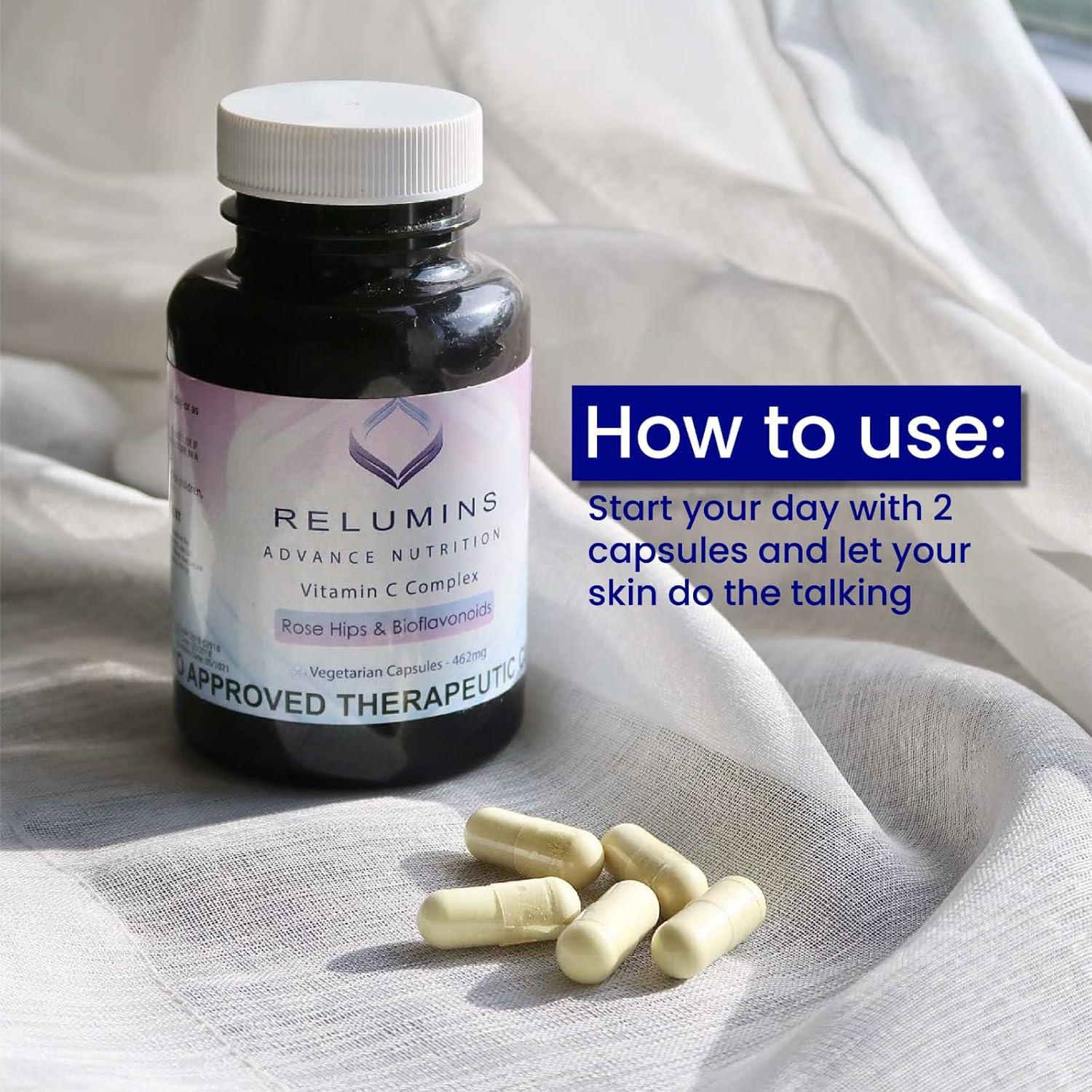 Suplemento Vitamina C Relumins 1000mg con Rosa Mosqueta 540 Cápsulas