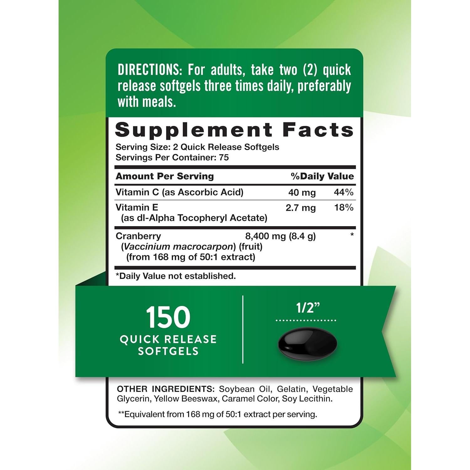 Gelatinas Blandas Arándano Verdad de la Naturaleza 8400mg 150 Pastillas