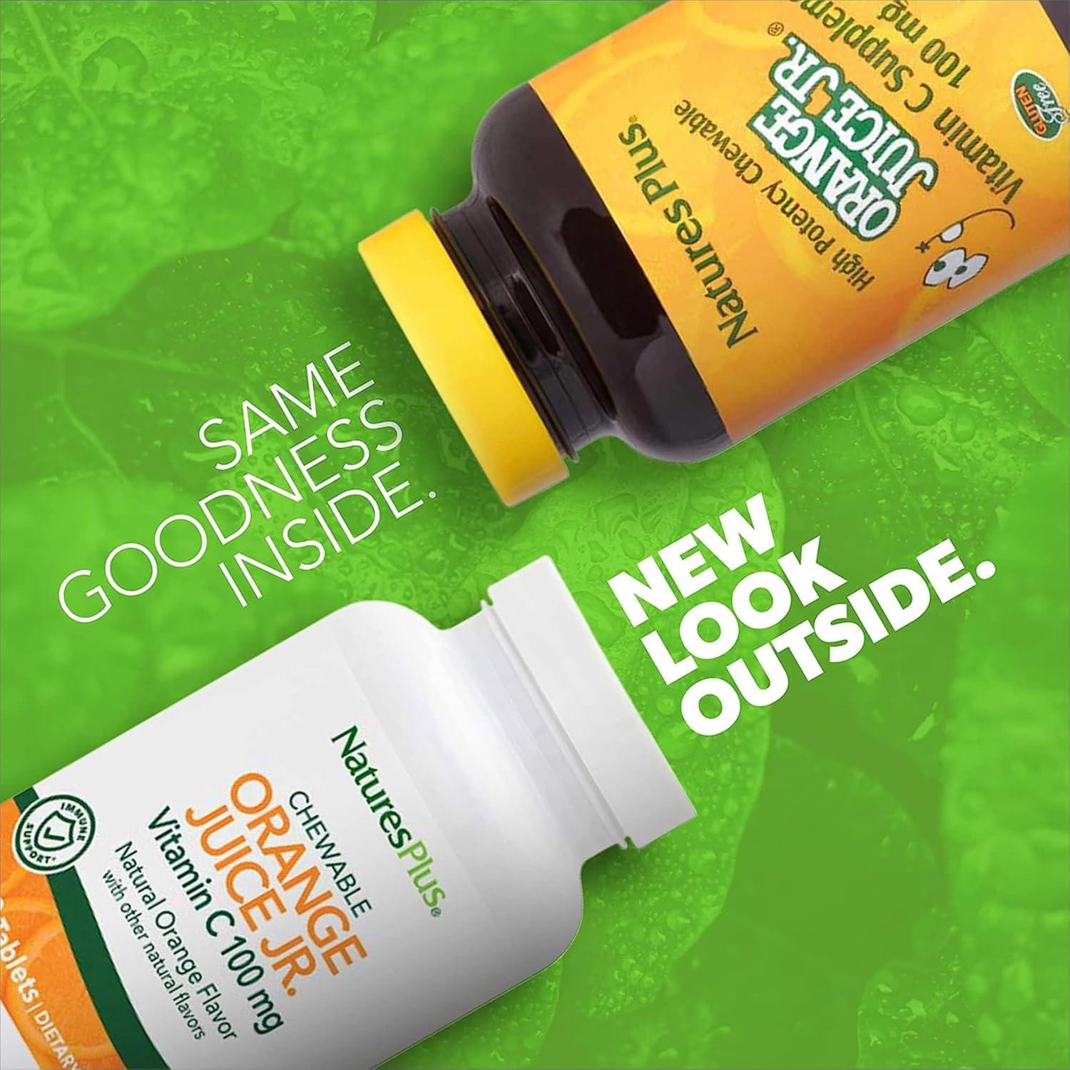 Jugo de Naranjas Nature's Plus - 180 Tabletas Masticables 100 mg Vitamina C