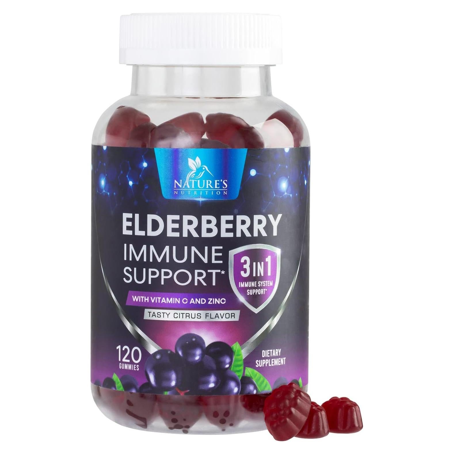 Gomitas de Saúco Nature's Nutrition 120 unidades - Soporte Inmunológico