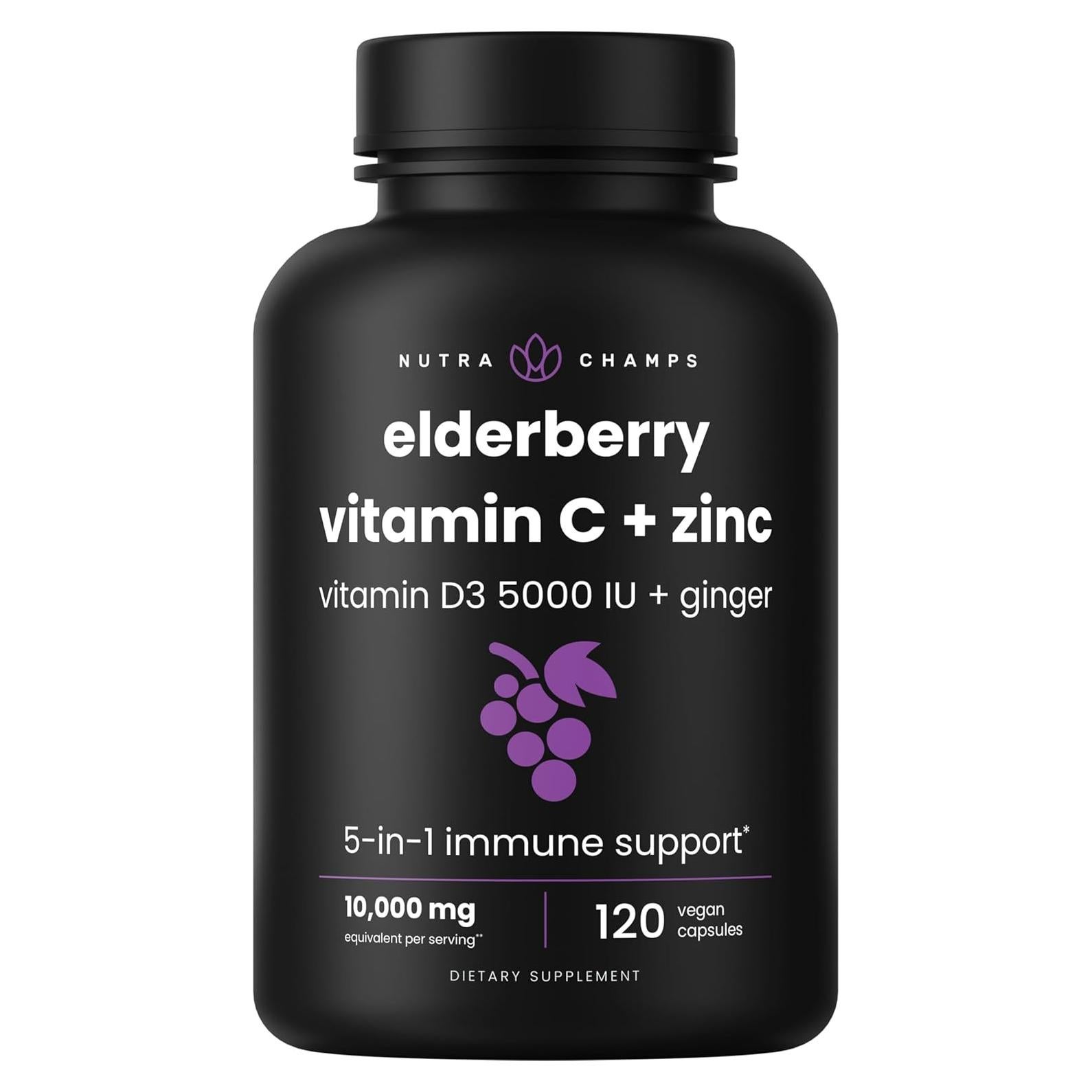 Extracto de Saúco NutraChamps 120 Cápsulas 10,000mg Inmunológico