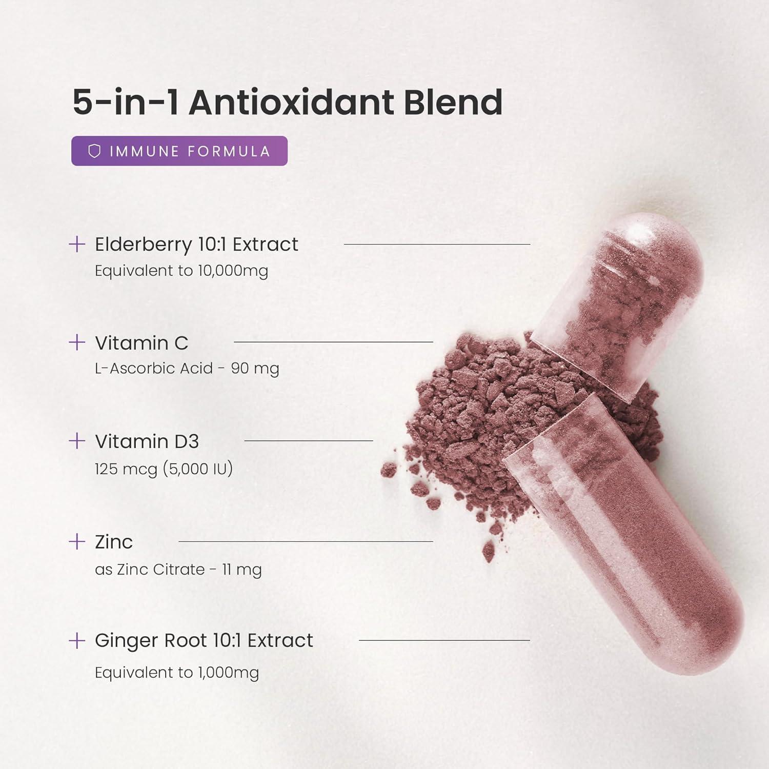 Extracto de Saúco NutraChamps 120 Cápsulas 10,000mg Inmunológico