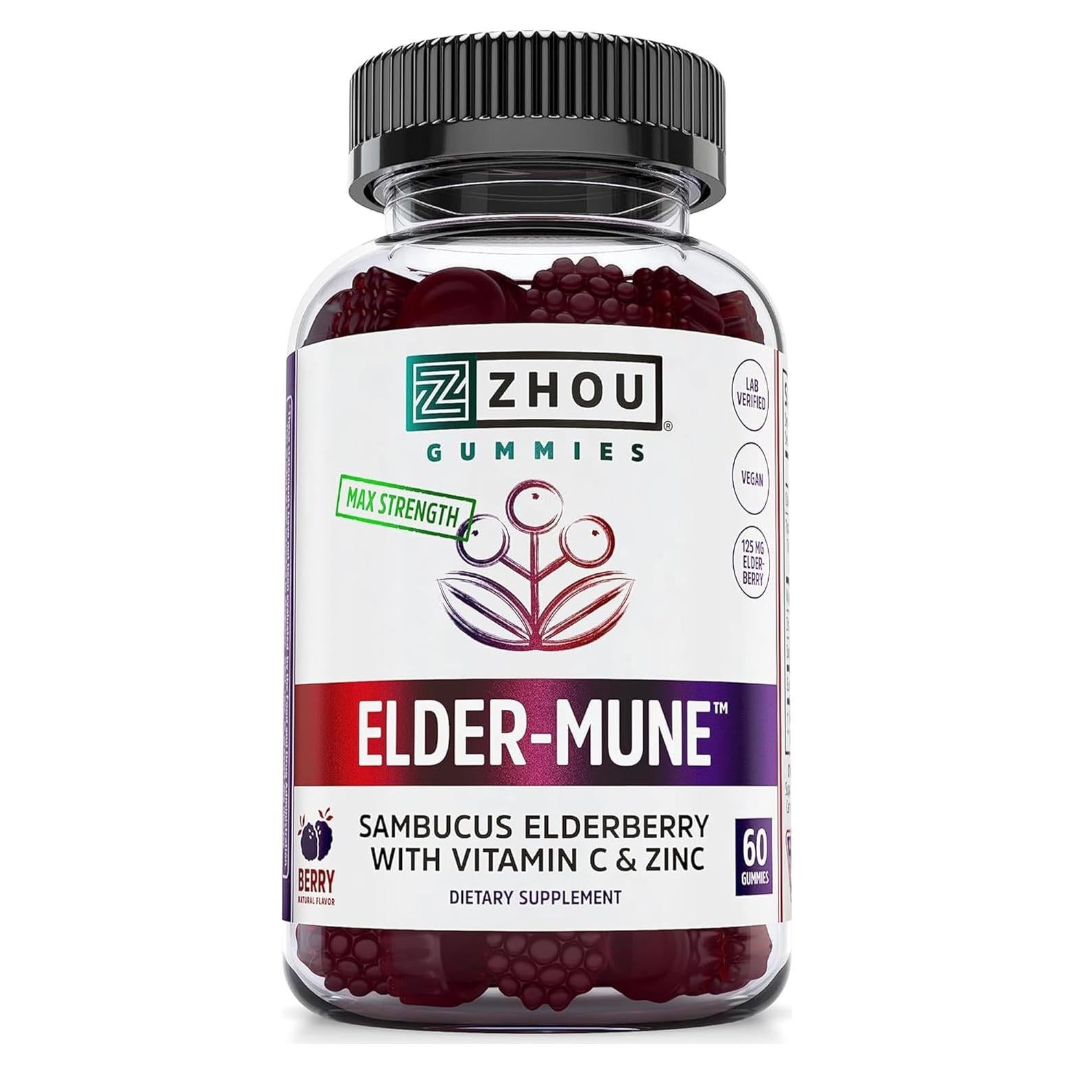 Gomitas Elder-Mune Zhou - Vitamina C y Zinc 60 Unidades