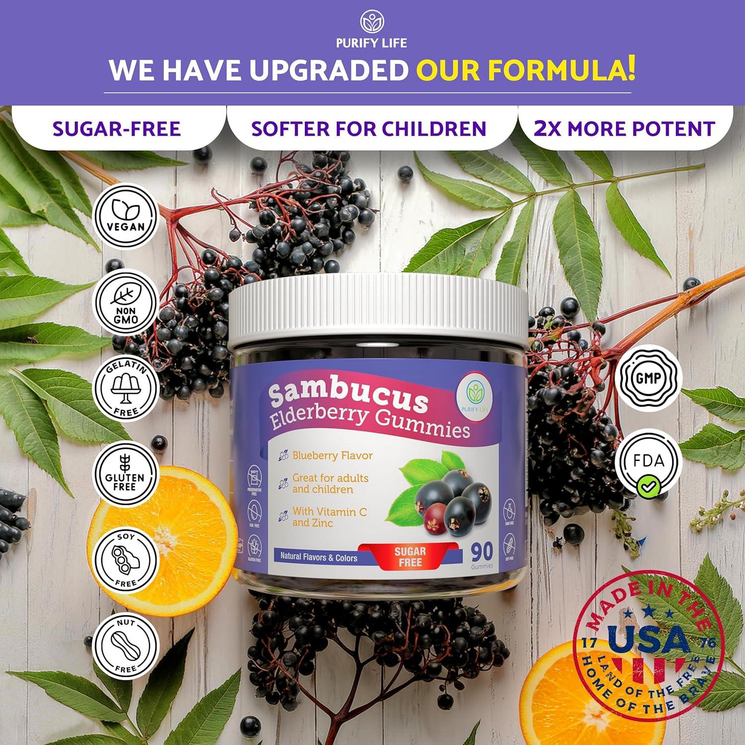 Gomitas de Saúco Purify Life Sin Azúcar 90 Unidades