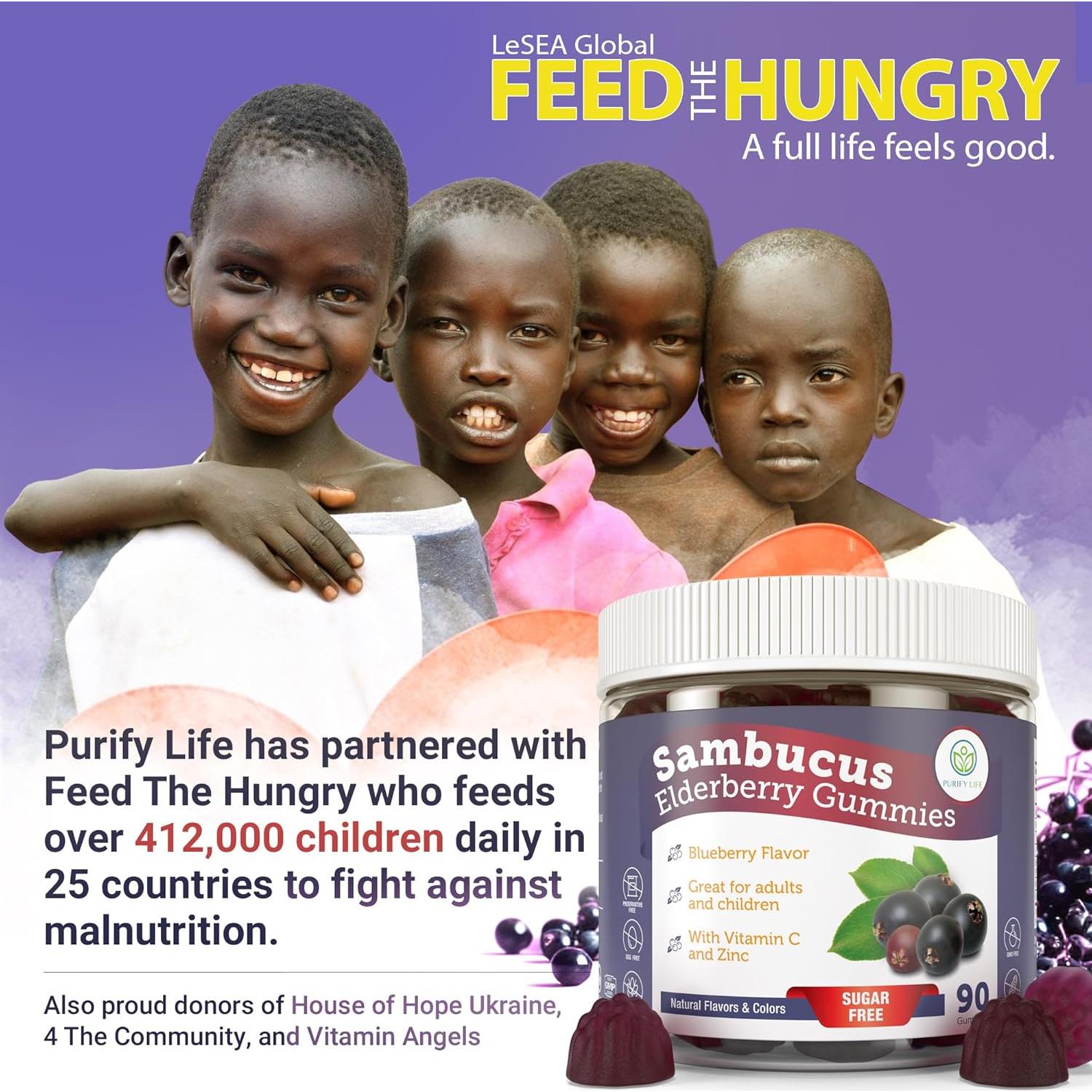 Gomitas de Saúco Purify Life Sin Azúcar 90 Unidades