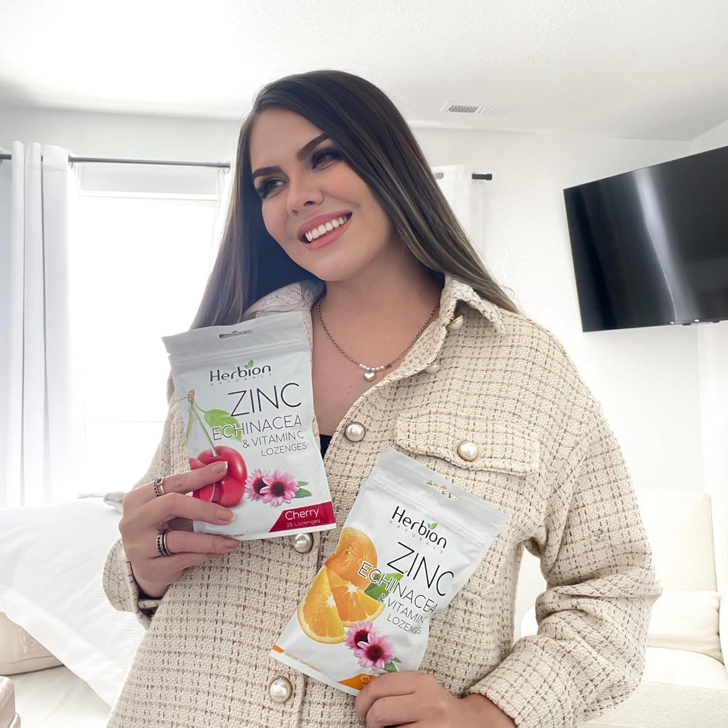 Pastillas Herbion Naturals Zinc Echinacea Vitamina C 125 g Naranja