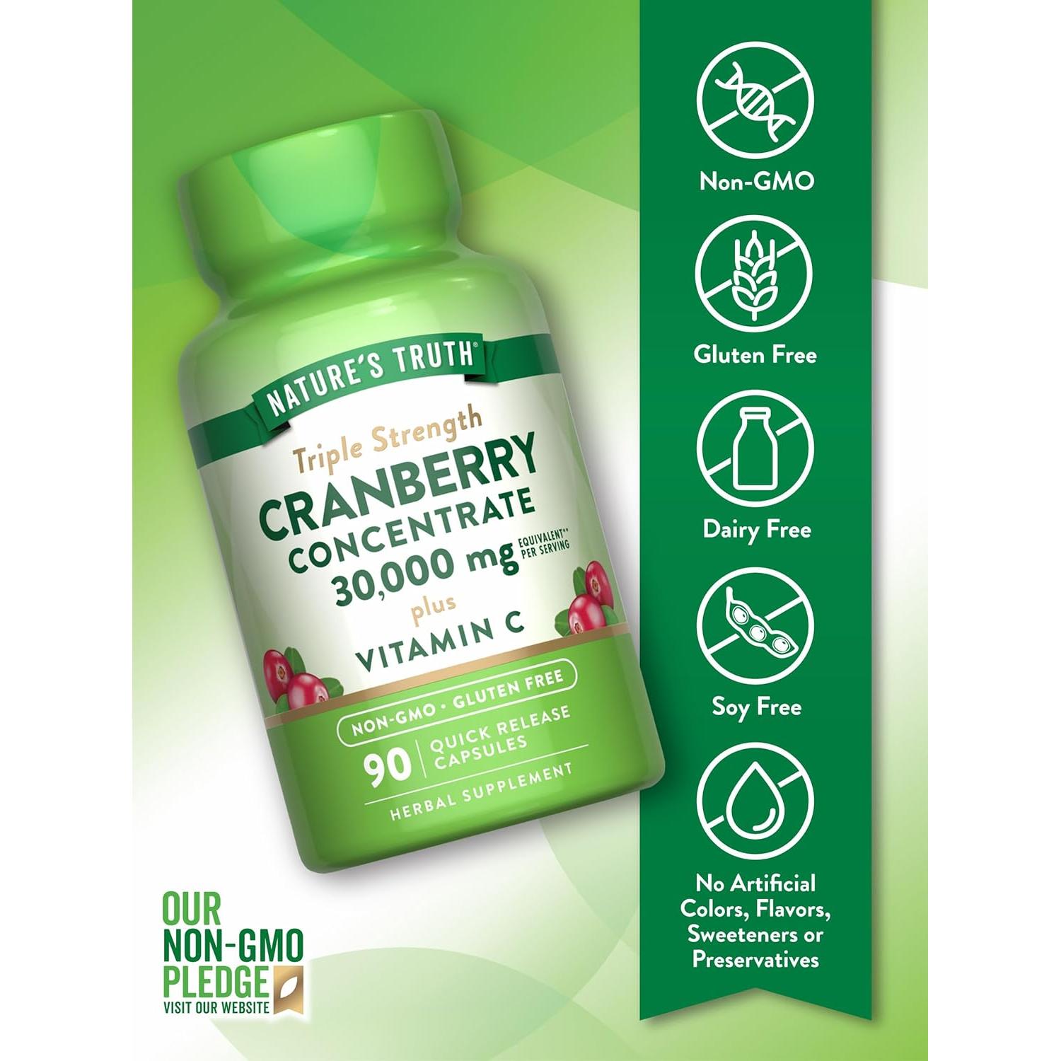 Cápsulas de Concentrado de Arándano Nature's Truth 30,000mg