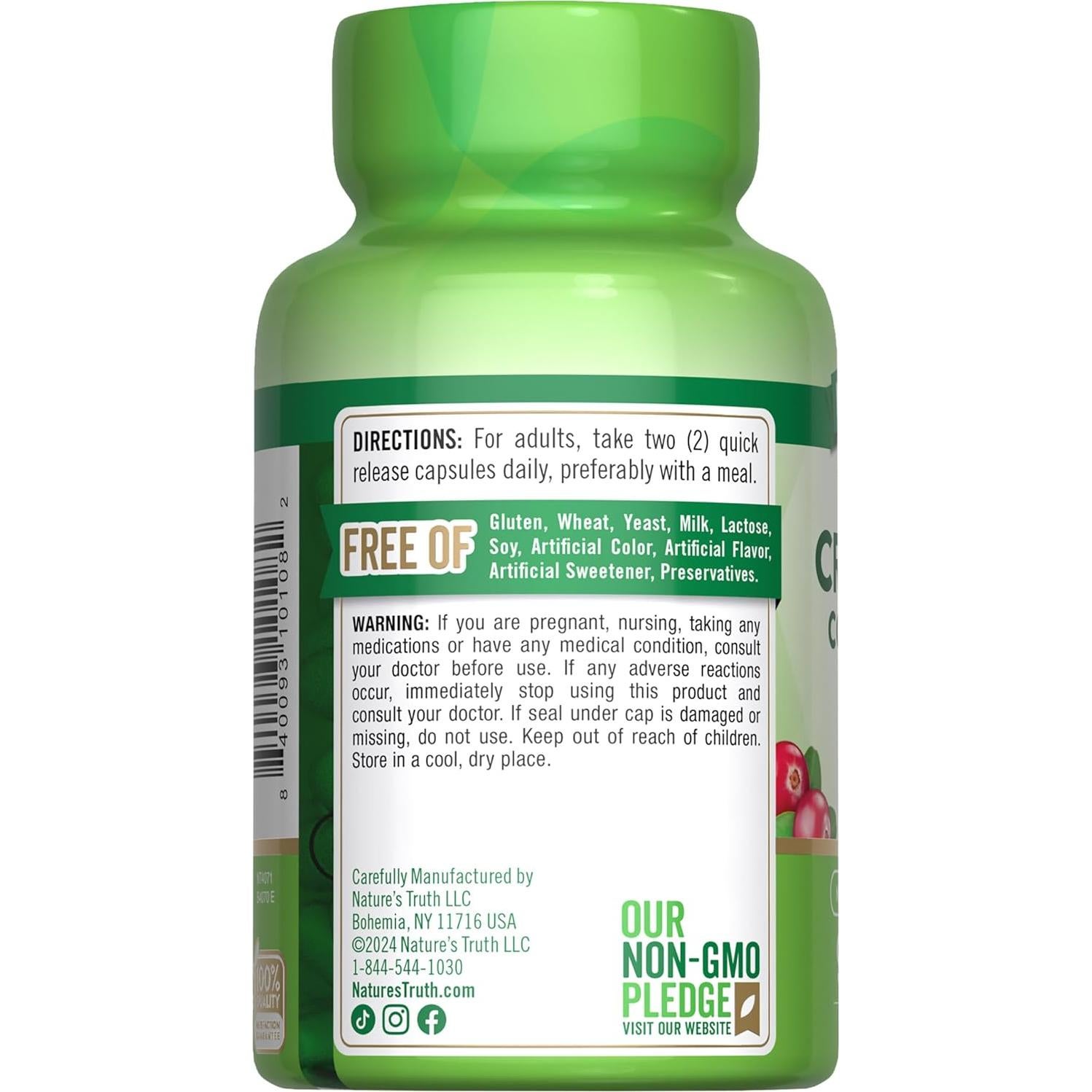 Cápsulas de Concentrado de Arándano Nature's Truth 30,000mg