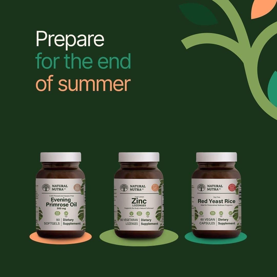 Pastillas de Zinc Natural Nutra con Vitamina C 60 Vegetarianas