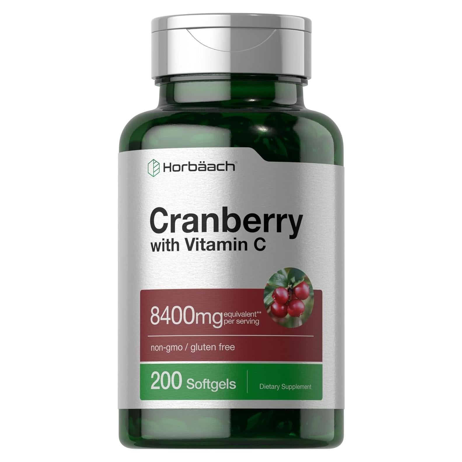 Píldoras de Arándano Horbäach 8400mg | 200 Gelatinas Blandas | Vitamina C