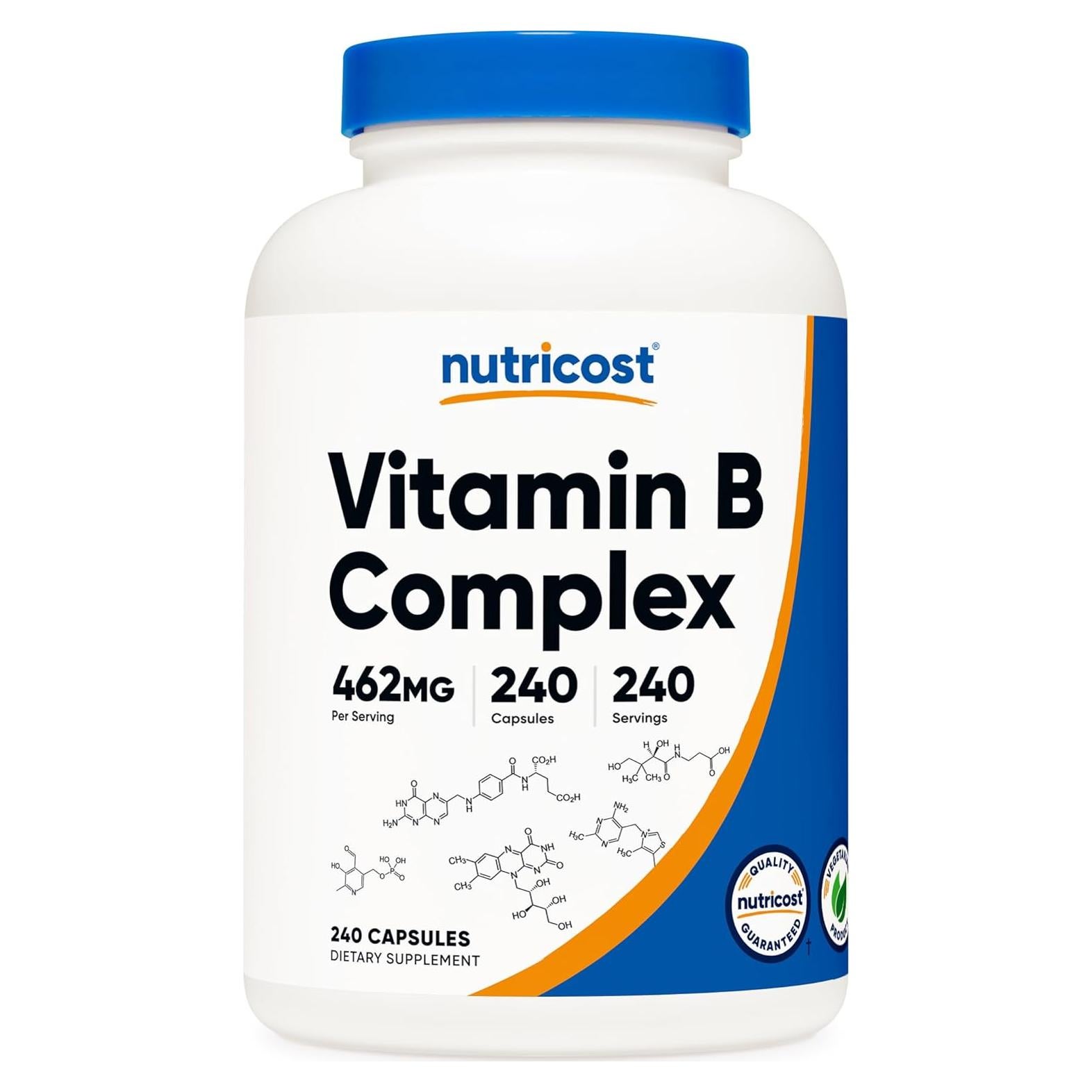 Nutricost Complejo de Vitamina B 462mg 240 Cápsulas Vegetarianas